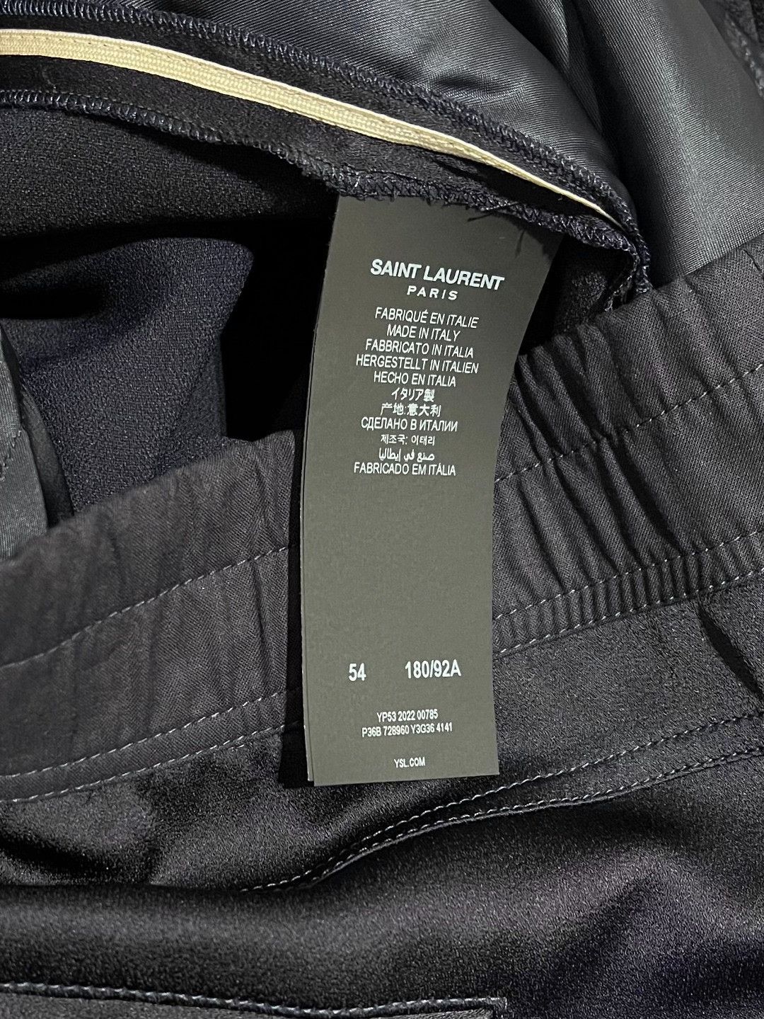 Saint Laurent Paris Saint Laurent Black Side Stripe Track Pants Size US 36 / EU 52 - 7 Thumbnail