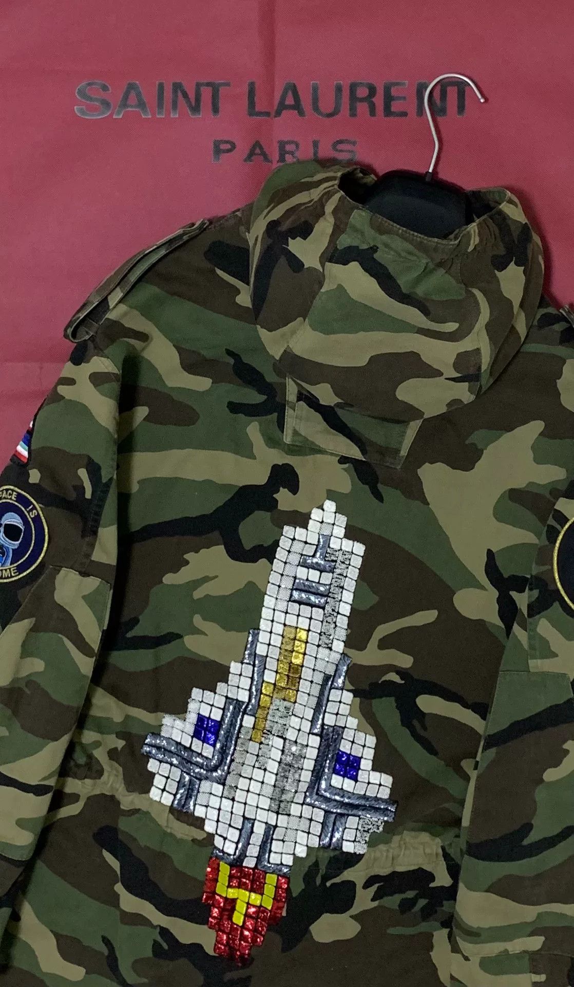 Saint Laurent Paris Saint Laurent 16ss Runway Camouflage Rocket Coat Size US M / EU 48-50 / 2 - 7 Thumbnail