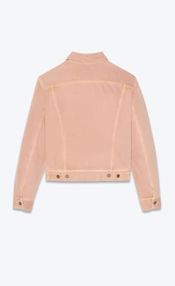 Saint Laurent Paris Saint Laurent Women's Pink Denim Jacket Size S / US 4 / IT 40 - 8 Thumbnail
