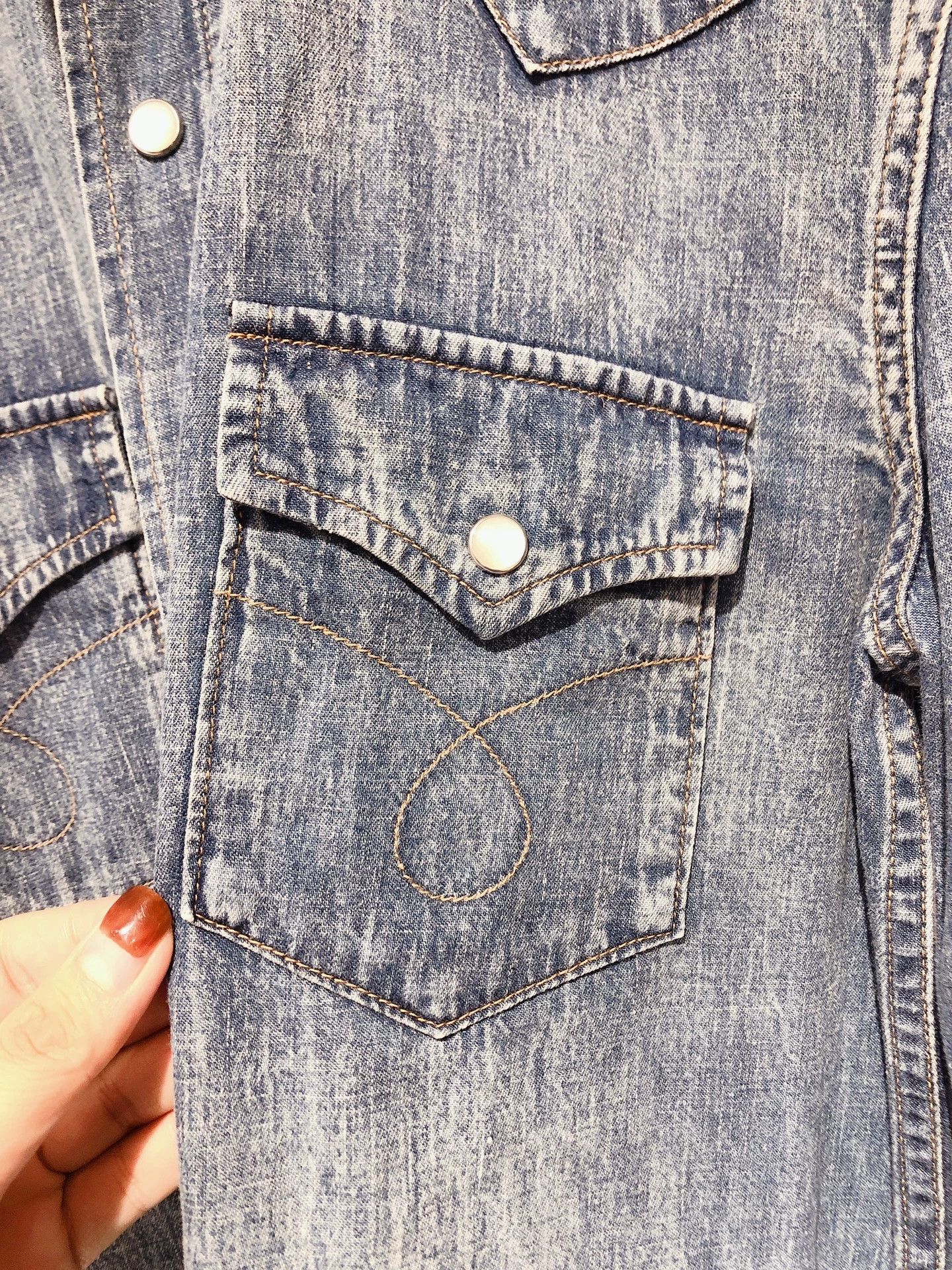 Saint Laurent Paris SAINT LAURENT Light Blue Denim Shirt Size XS / US 0-2 / IT 36-38 - 3 Thumbnail