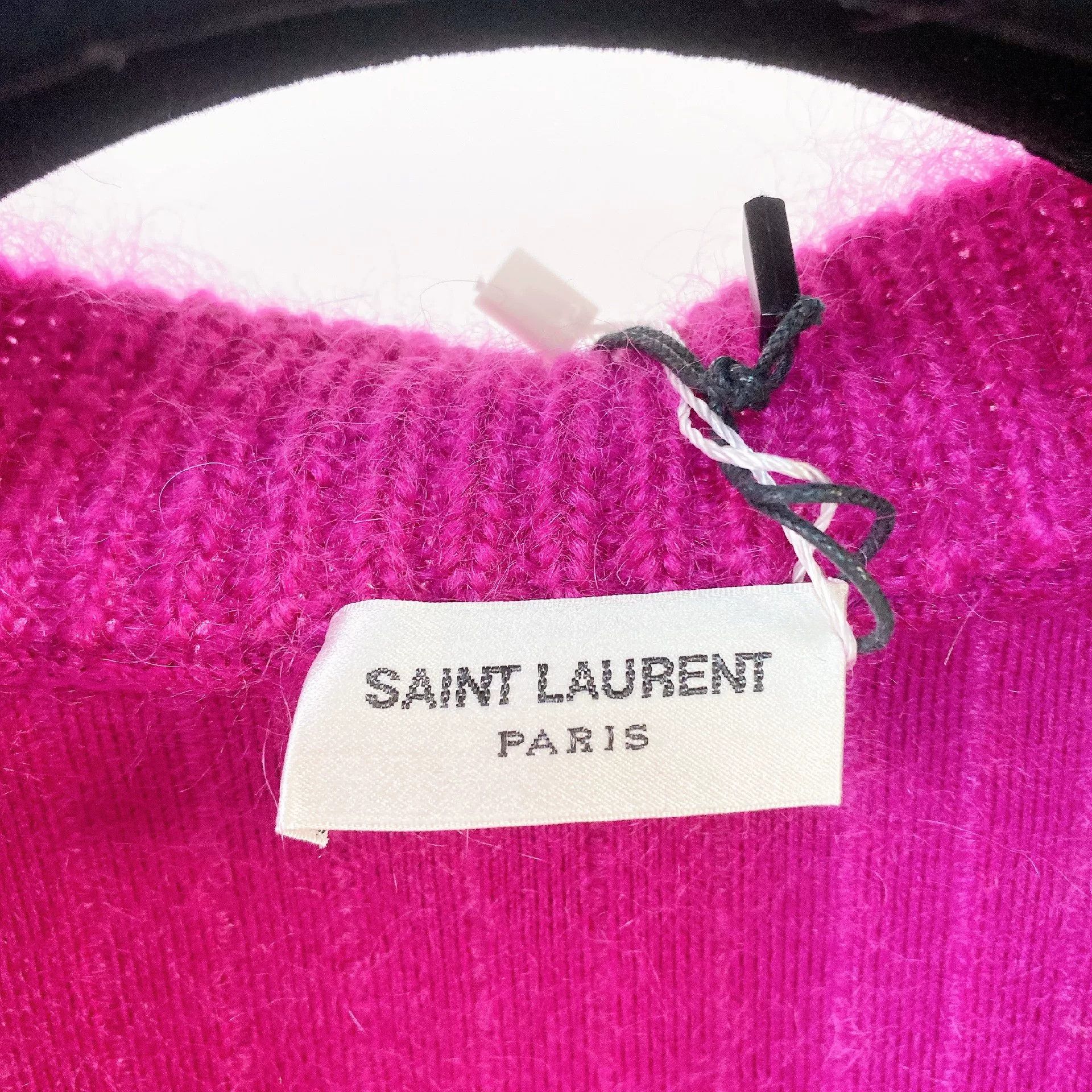 Saint Laurent Paris Saint Laurent Pink Mohair Cardigan Size S / US 4 / IT 40 - 4 Thumbnail