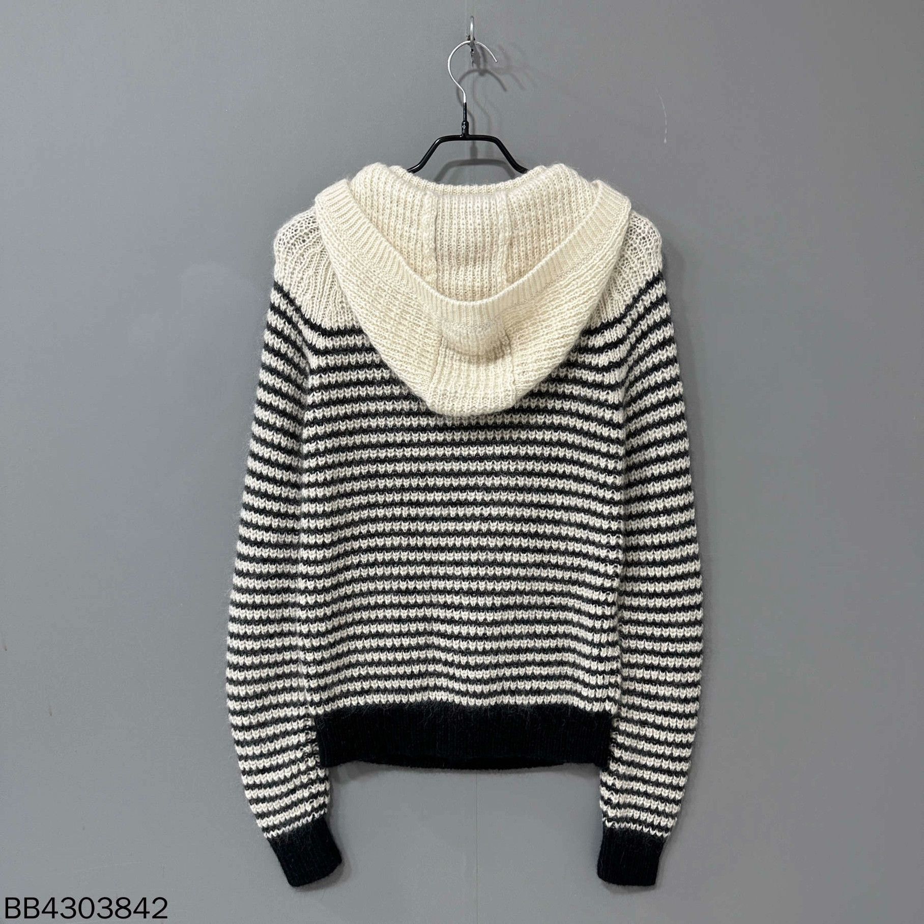 Saint Laurent Paris Saint Laurent Wool Striped Hooded Sweater Size S / US 4 / IT 40 - 3 Thumbnail