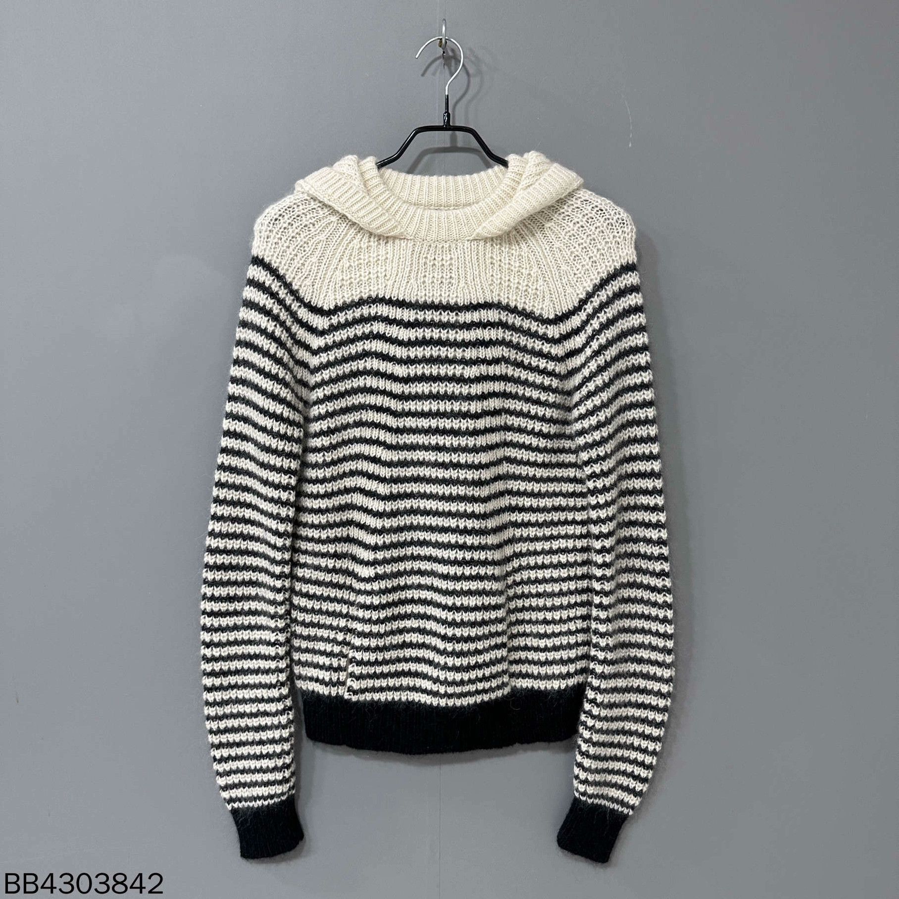 Saint Laurent Paris Saint Laurent Wool Striped Hooded Sweater Size S / US 4 / IT 40 - 2 Thumbnail