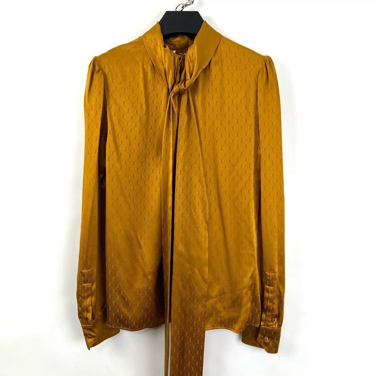 Saint Laurent Paris Saint Laurent SLP Print Silk Bow Blouse Size XXS / US 00 / IT 34 - 2 Thumbnail