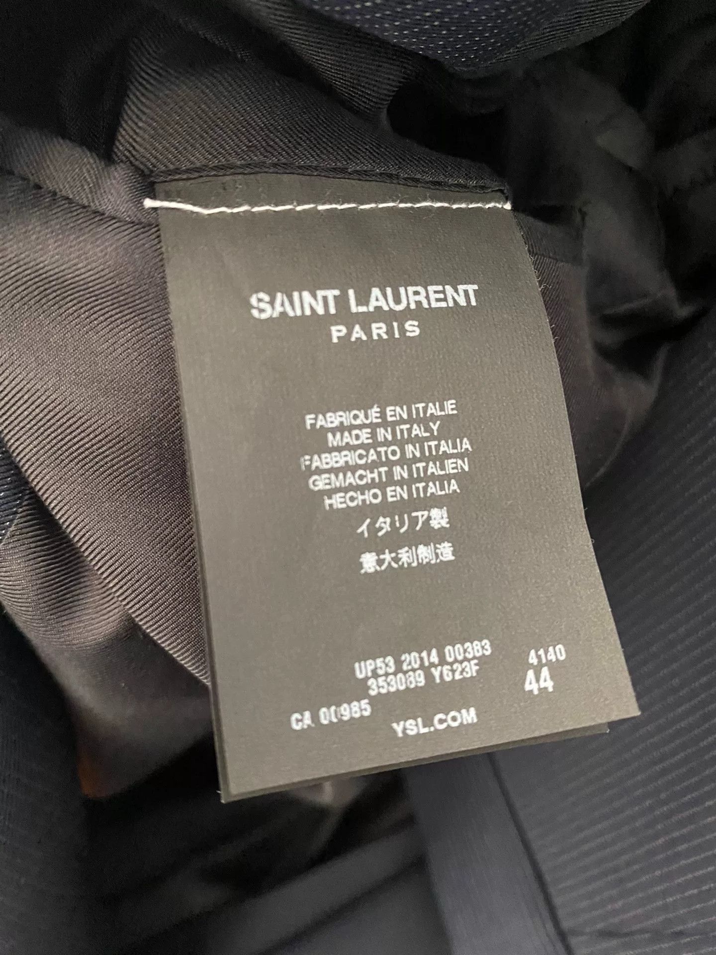 Saint Laurent Paris Saint Laurent Blue Pinstripe Suit Size US S / EU 44-46 / 1 - 2 Thumbnail
