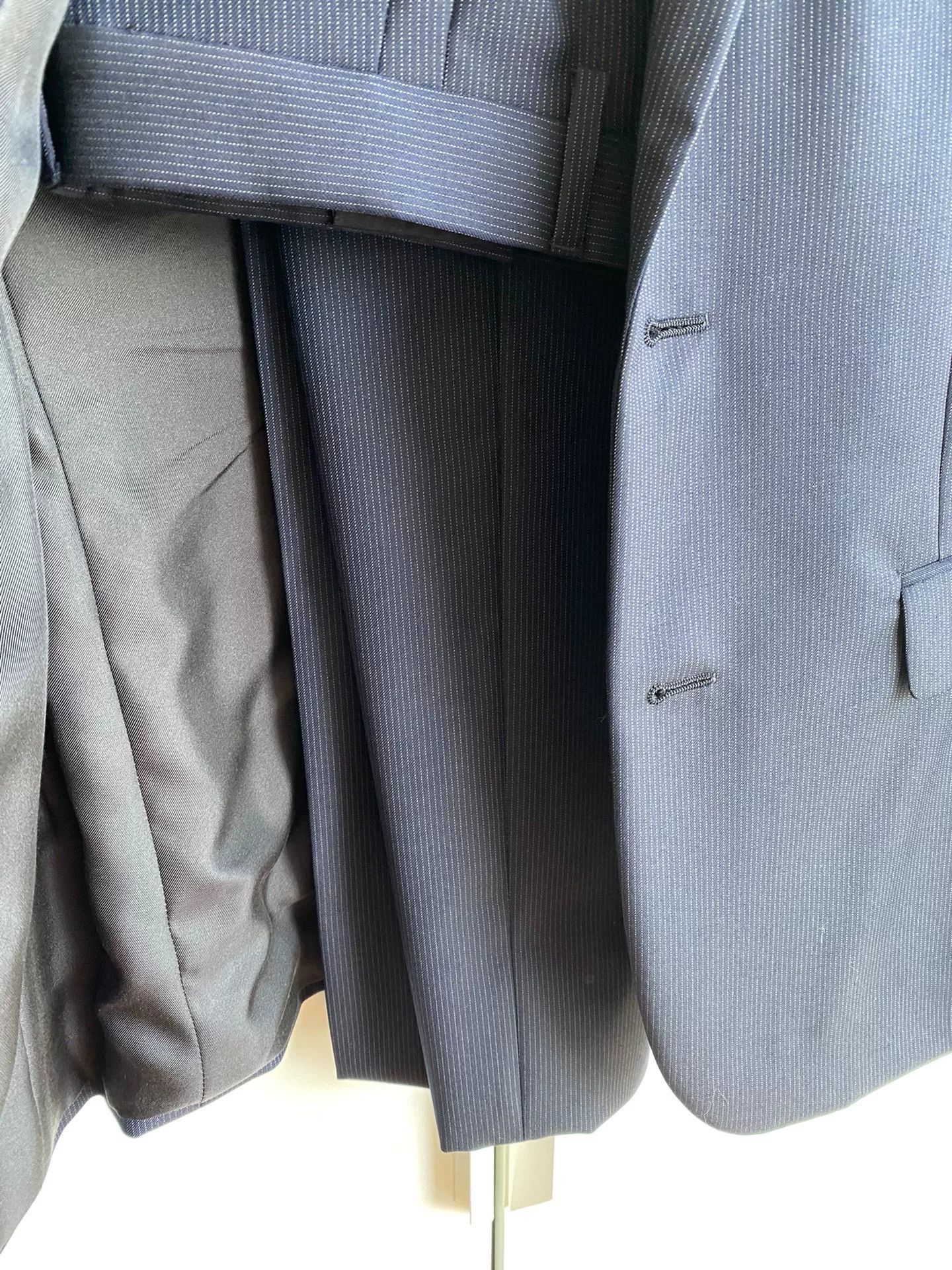 Saint Laurent Paris Saint Laurent Blue Pinstripe Suit Size US S / EU 44-46 / 1 - 4 Thumbnail