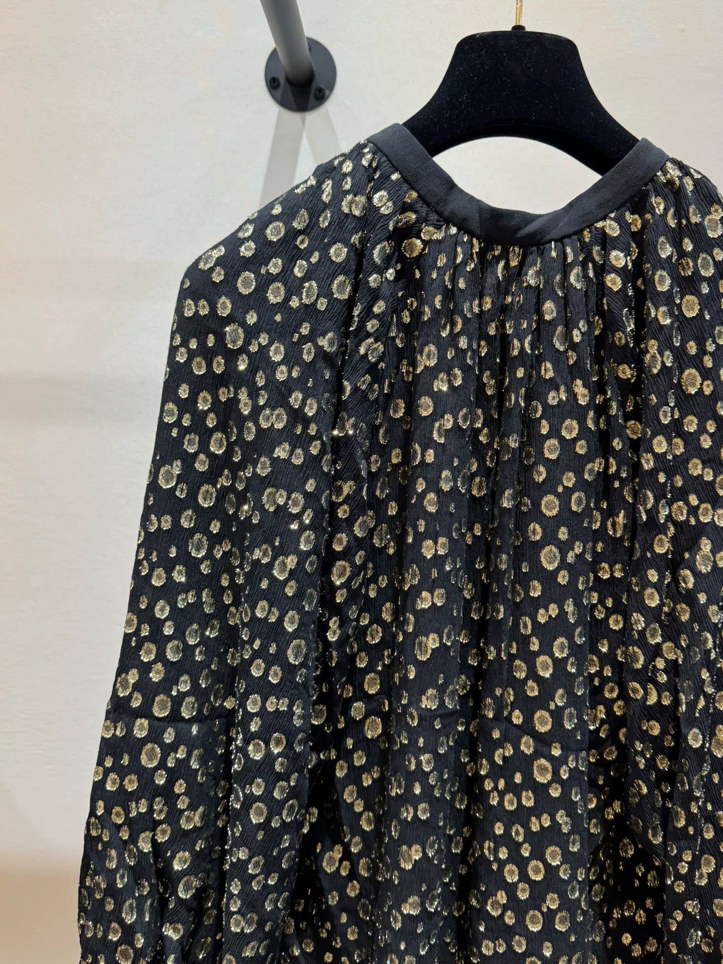 Saint Laurent Paris Saint Laurent Black Polka Dot Dress Size S / US 4 / IT 40 - 6 Thumbnail