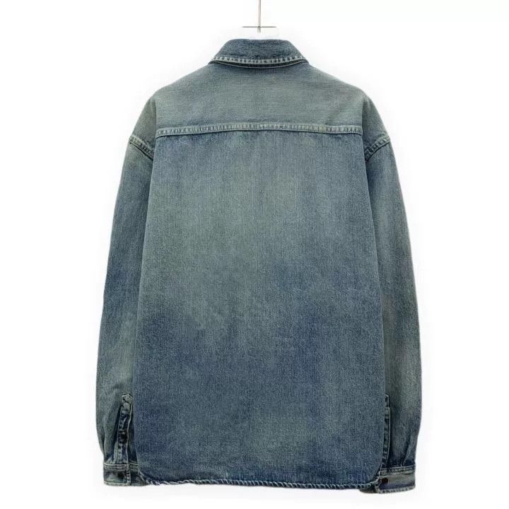 Saint Laurent Paris Yves Saint Laurent Blue Denim Shirt Size US XL / EU 56 / 4 - 2 Thumbnail