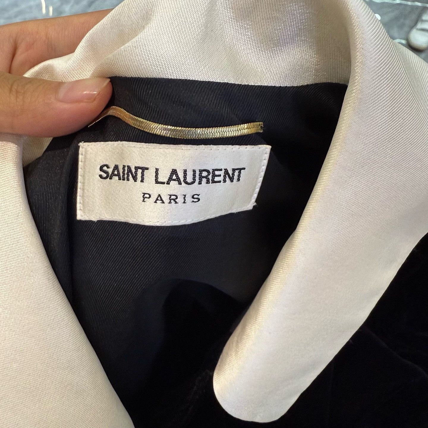 Saint Laurent Paris Saint Laurent Black Velvet Collared Dress Size XS / US 0-2 / IT 36-38 - 3 Thumbnail