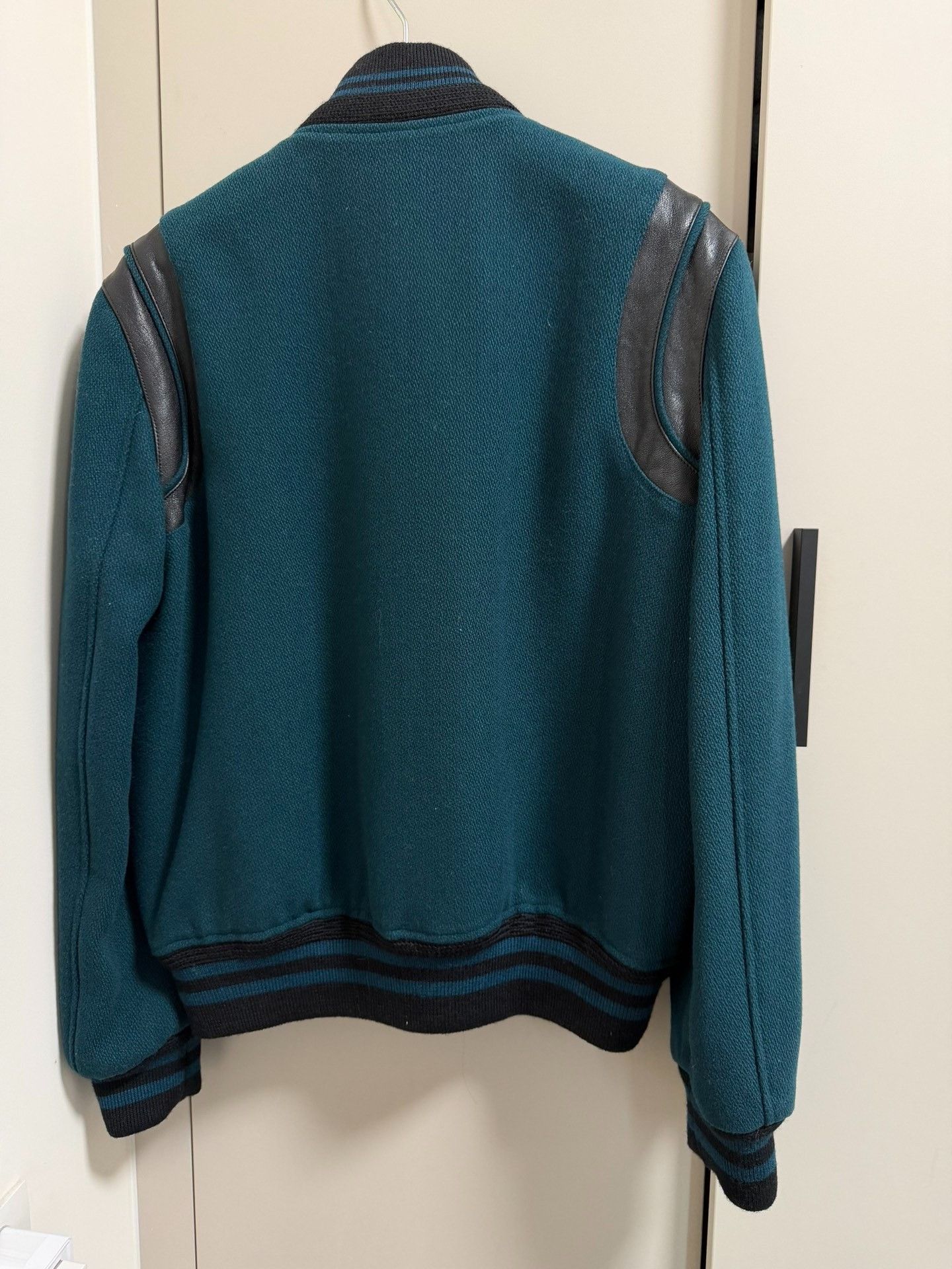 Saint Laurent Paris Saint Laurent Teal Varsity Jacket Size US S / EU 44-46 / 1 - 3 Thumbnail