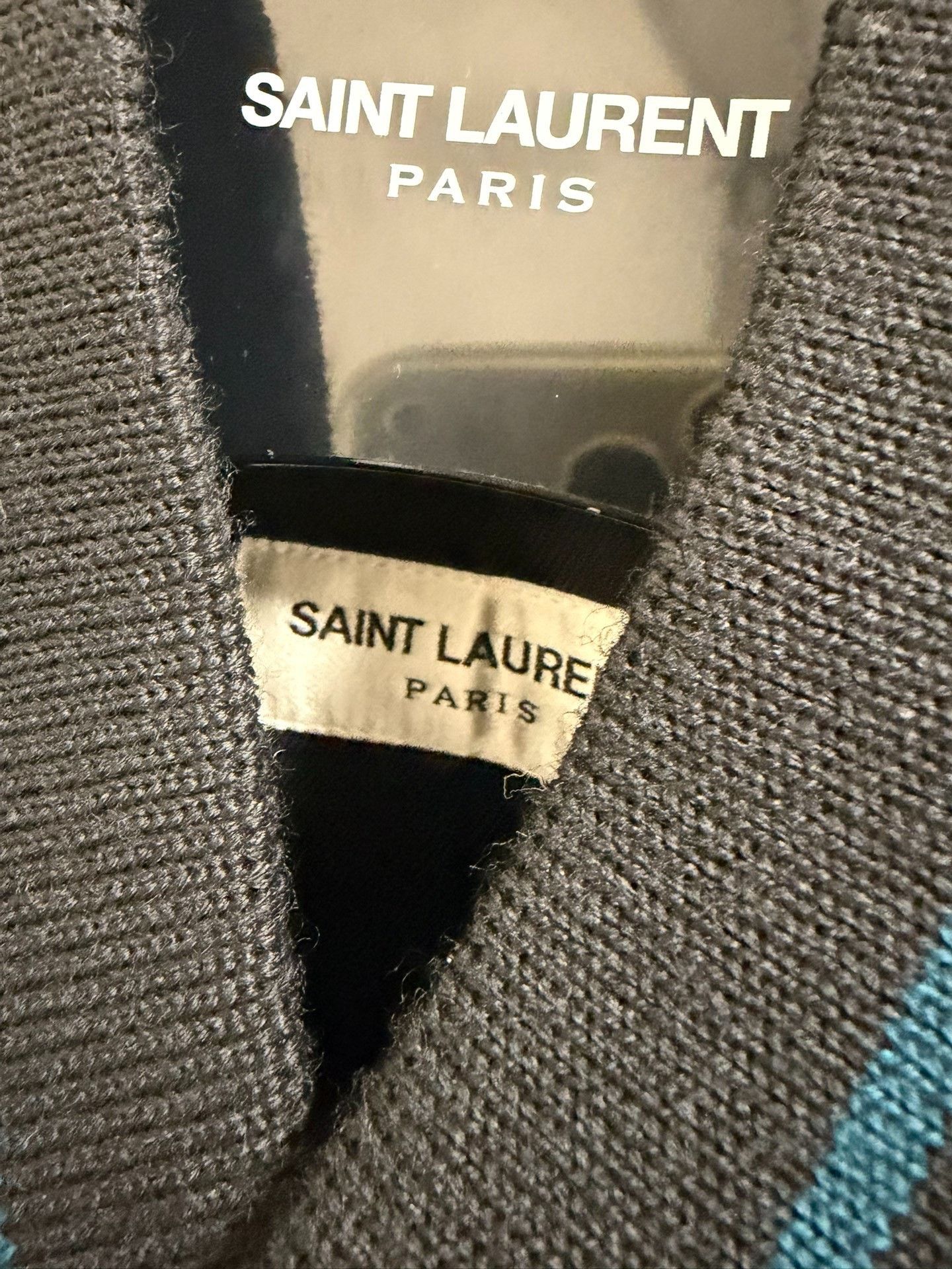 Saint Laurent Paris Saint Laurent Teal Varsity Jacket Size US S / EU 44-46 / 1 - 2 Thumbnail