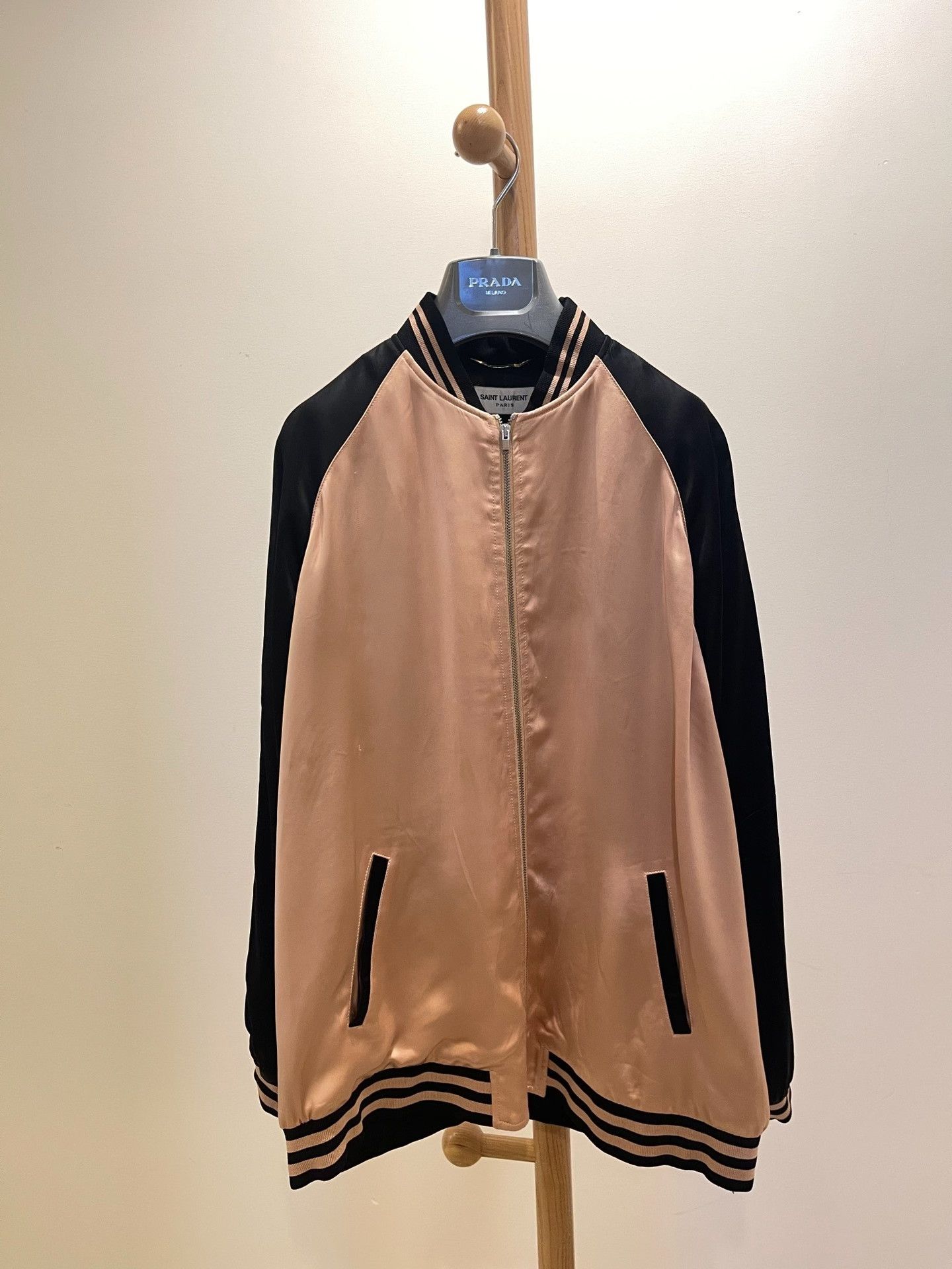 Saint Laurent Paris Saint Laurent Pink Classic Bomber Jacket Size S / US 4 / IT 40 - 2 Thumbnail