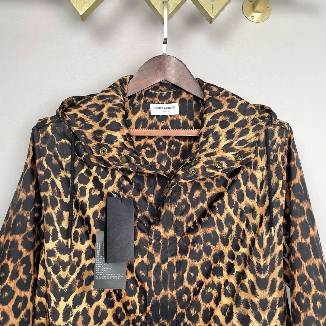 Saint Laurent Paris Saint Laurent Leopard Print Hooded Jacket Size US M / EU 48-50 / 2 - 3 Thumbnail