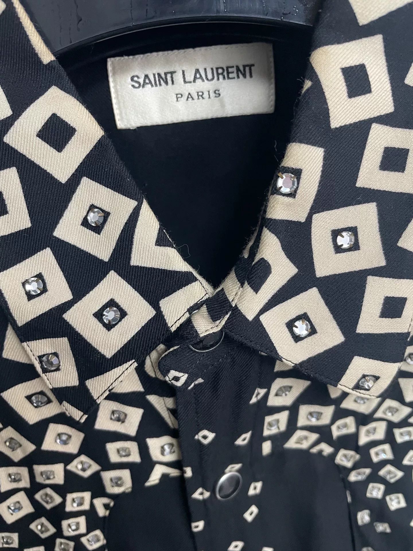 Saint Laurent Paris Saint Laurent Sleeveless Diamond Pattern Shirt Size S / US 4 / IT 40 - 3 Thumbnail