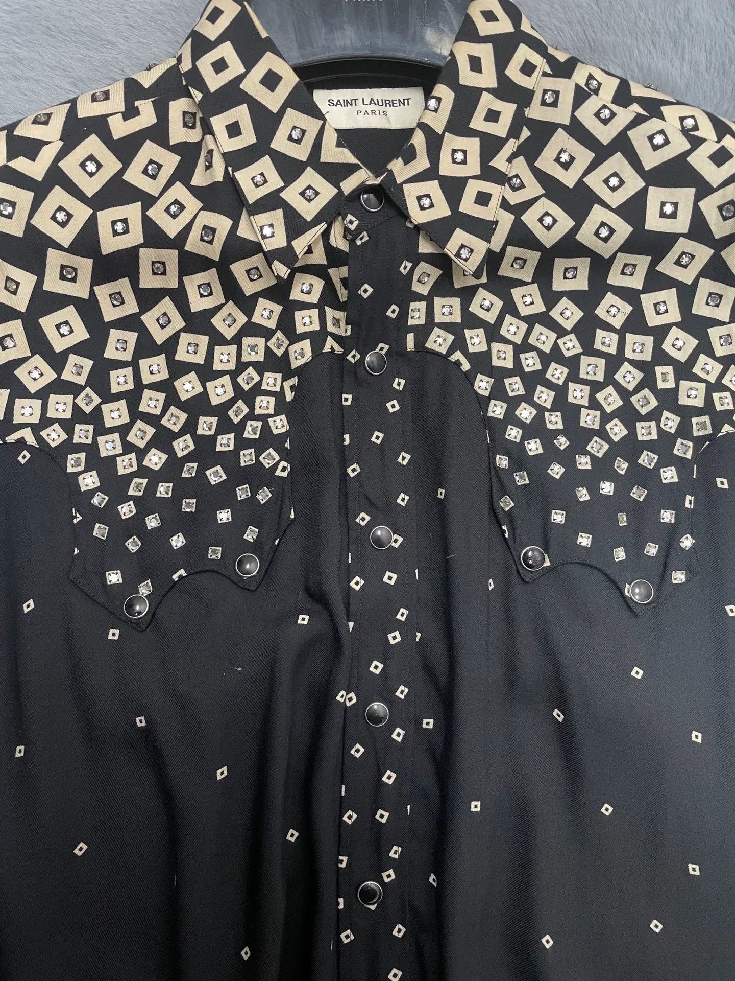 Saint Laurent Paris Saint Laurent Sleeveless Diamond Pattern Shirt Size S / US 4 / IT 40 - 5 Thumbnail