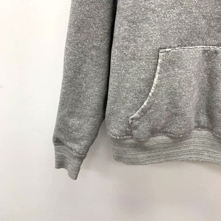 Saint Laurent Paris Yves Saint Laurent Gray Distressed Logo Hoodie Size US L / EU 52-54 / 3 - 4 Thumbnail