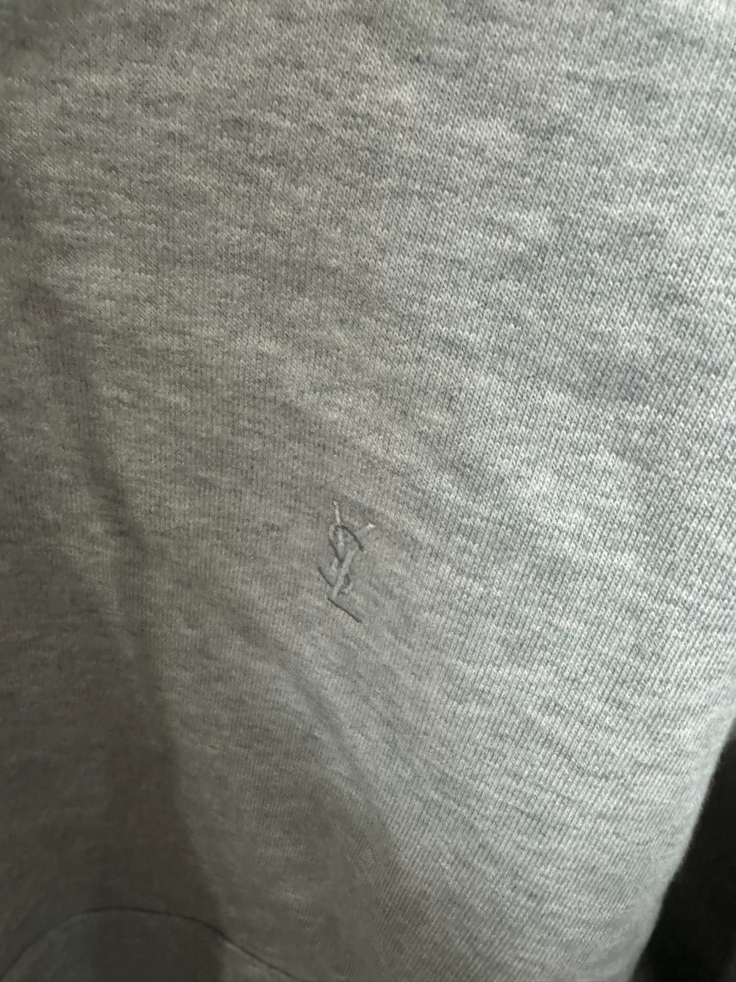 Saint Laurent Paris Saint Laurent Gray Small Logo Hoodie Size US L / EU 52-54 / 3 - 2 Thumbnail