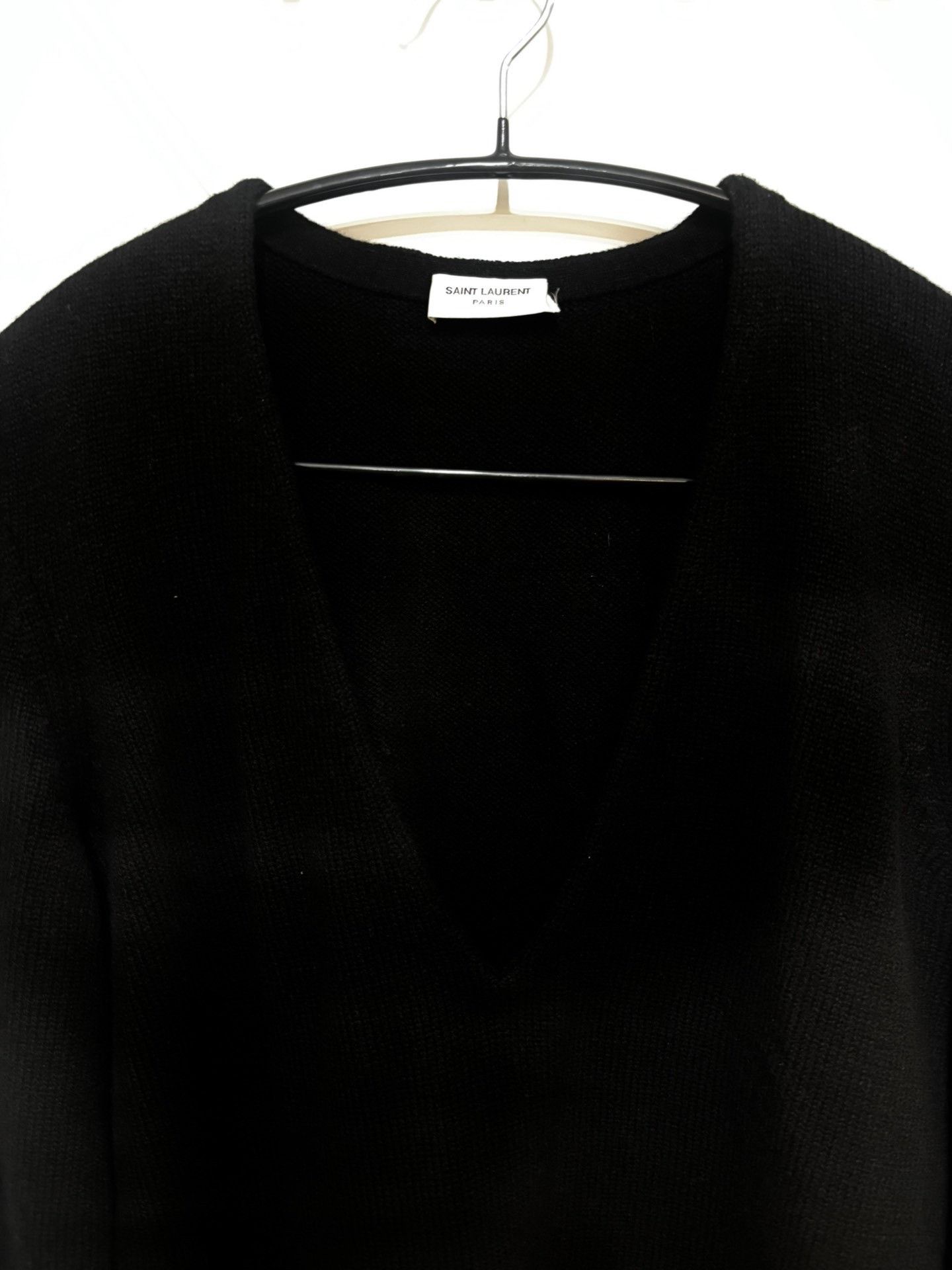 Saint Laurent Paris Saint Laurent Unisex Black Cashmere Sweater Size M / US 6-8 / IT 42-44 - 3 Thumbnail