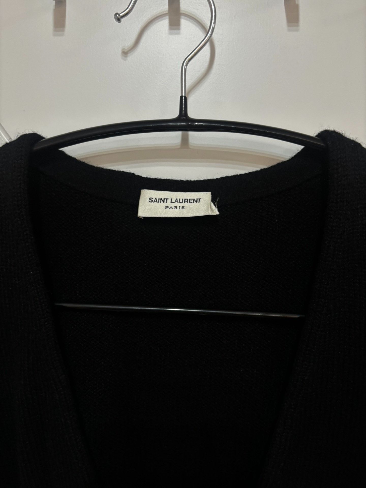 Saint Laurent Paris Saint Laurent Unisex Black Cashmere Sweater Size M / US 6-8 / IT 42-44 - 2 Thumbnail