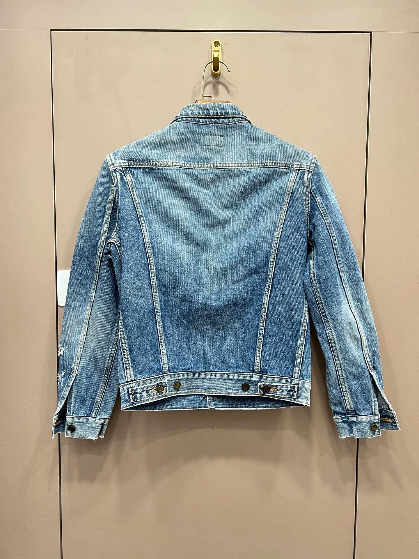 Saint Laurent Paris Saint Laurent Blue Washed Denim Jacket Size US S / EU 44-46 / 1 - 2 Thumbnail
