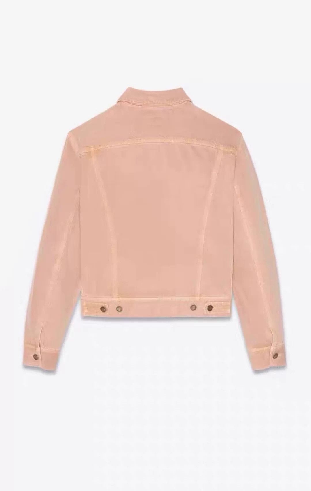 Saint Laurent Paris Saint Laurent Pink Denim Casual Jacket Size S / US 4 / IT 40 - 6 Thumbnail