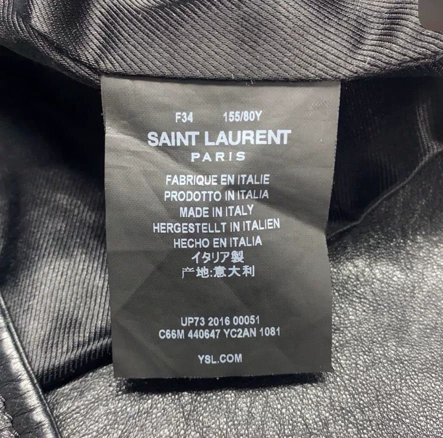 Saint Laurent Paris Saint Laurent Black Leather Jacket Size XXS / US 00 / IT 34 - 8 Thumbnail