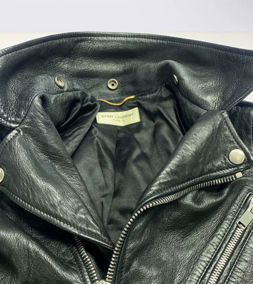 Saint Laurent Paris Saint Laurent Black Leather Jacket Size XXS / US 00 / IT 34 - 6 Thumbnail