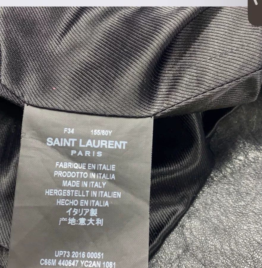 Saint Laurent Paris Saint Laurent Black Leather Jacket Size XXS / US 00 / IT 34 - 7 Thumbnail