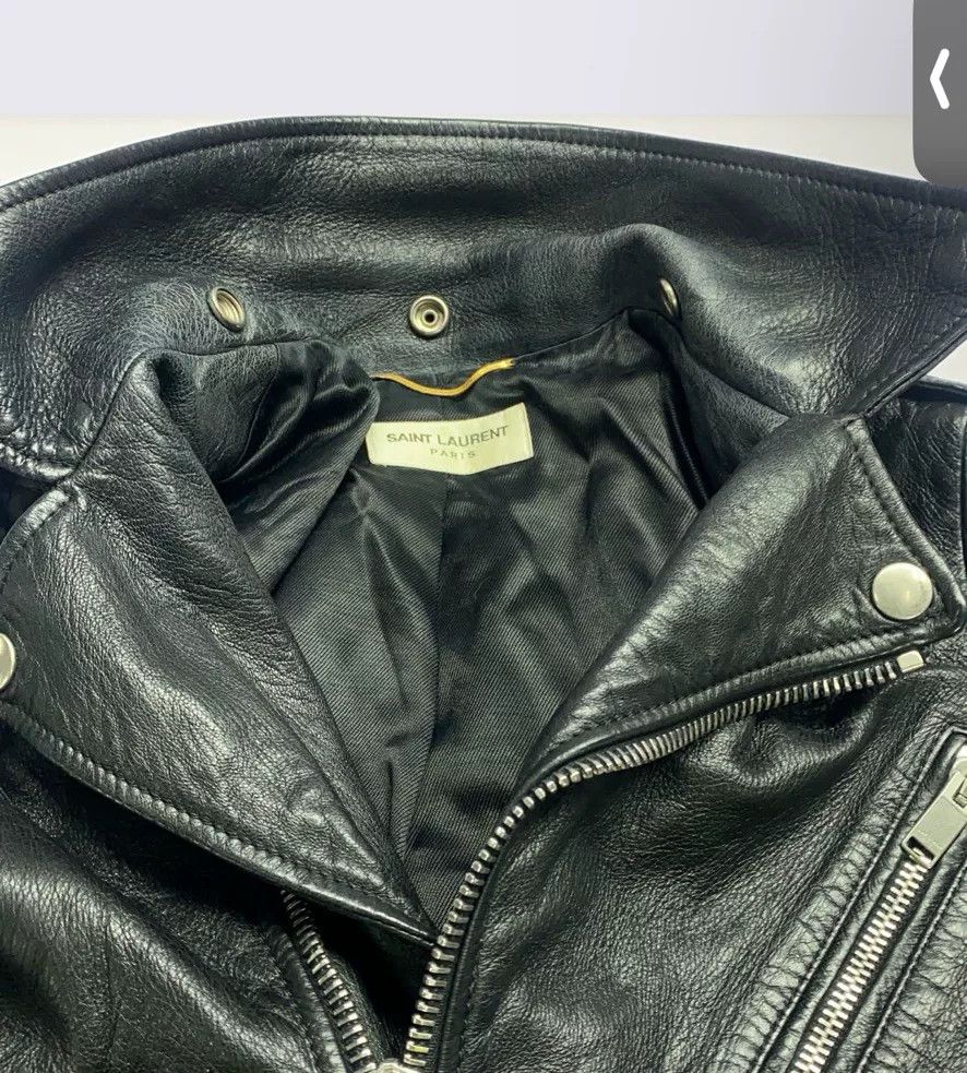 Saint Laurent Paris Saint Laurent Black Leather Jacket Size XXS / US 00 / IT 34 - 9 Thumbnail