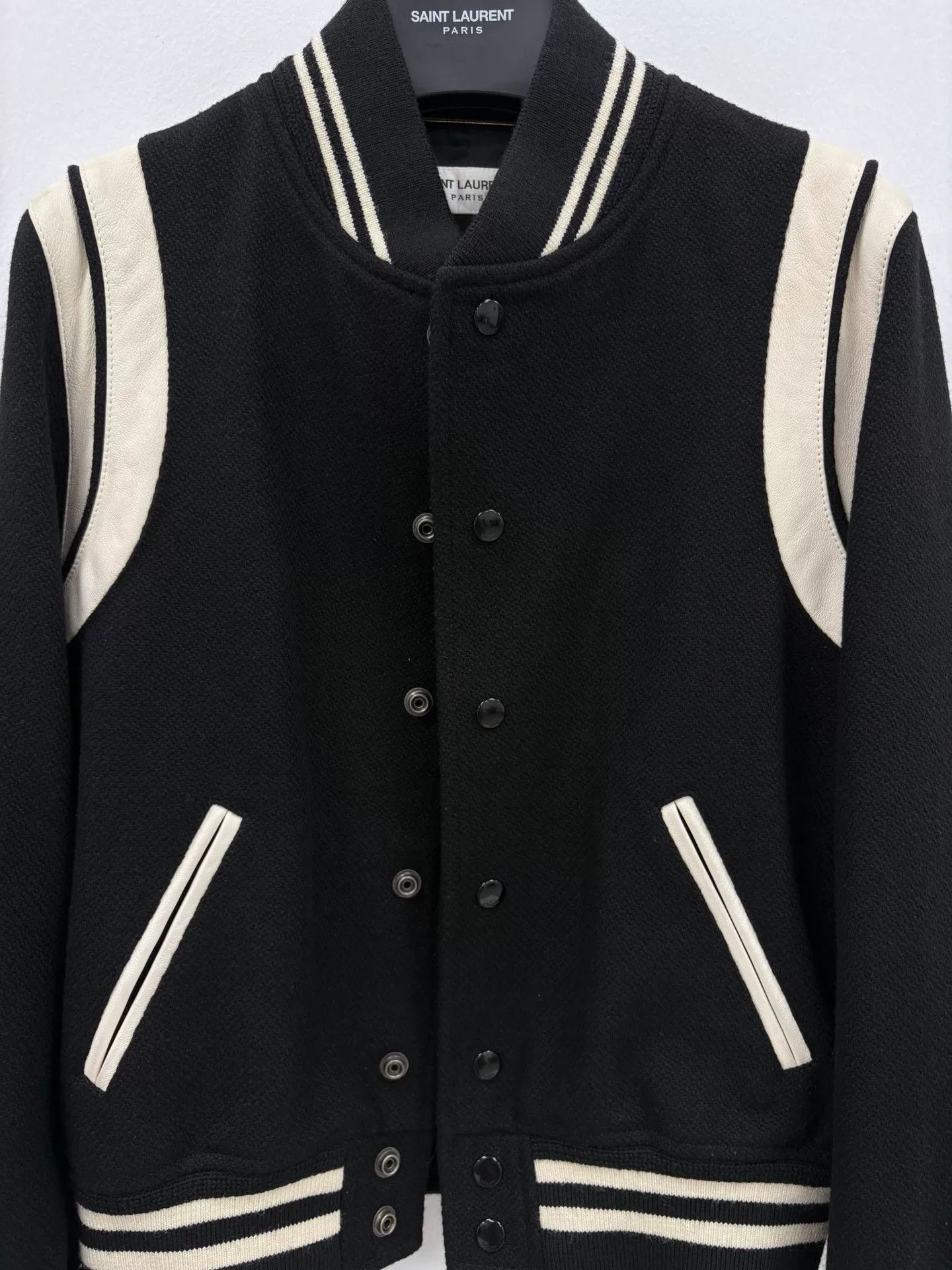 Saint Laurent Paris Saint Laurent SS22 Teddy Baseball Jacket Size S / US 4 / IT 40 - 5 Thumbnail
