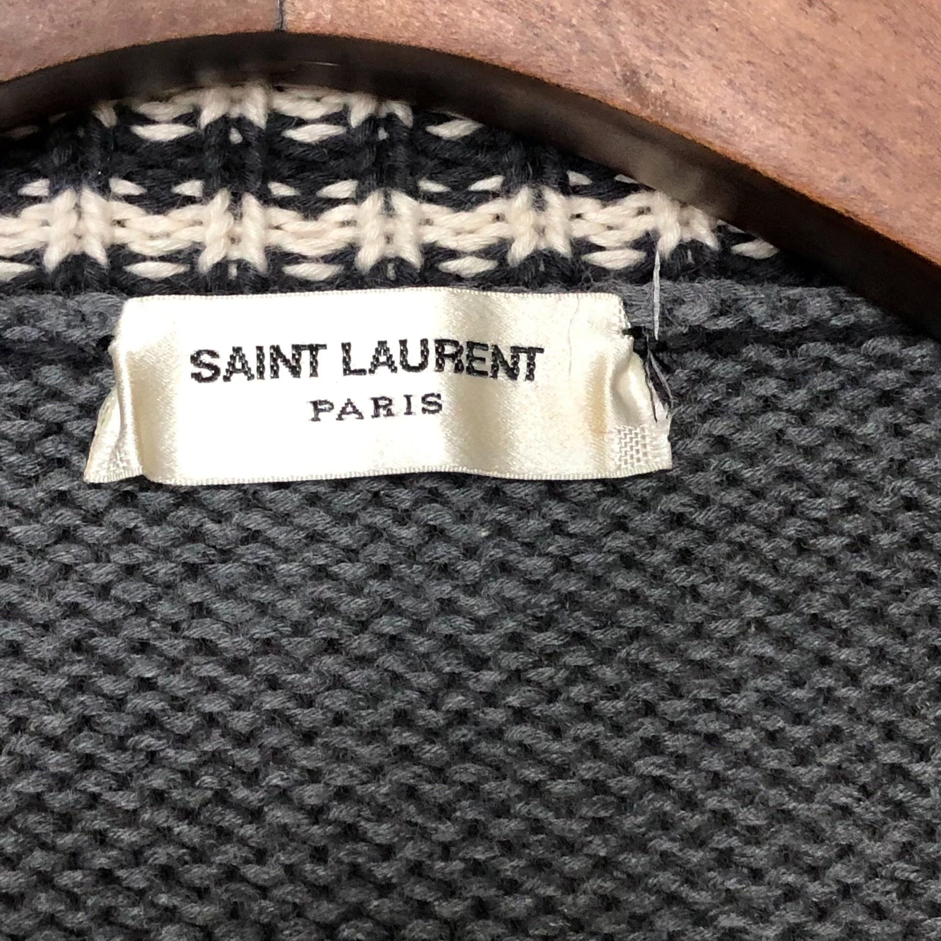 Saint Laurent Paris Saint Laurent SLP Embroidered Patch Cardigan Size US XL / EU 56 / 4 - 7 Thumbnail