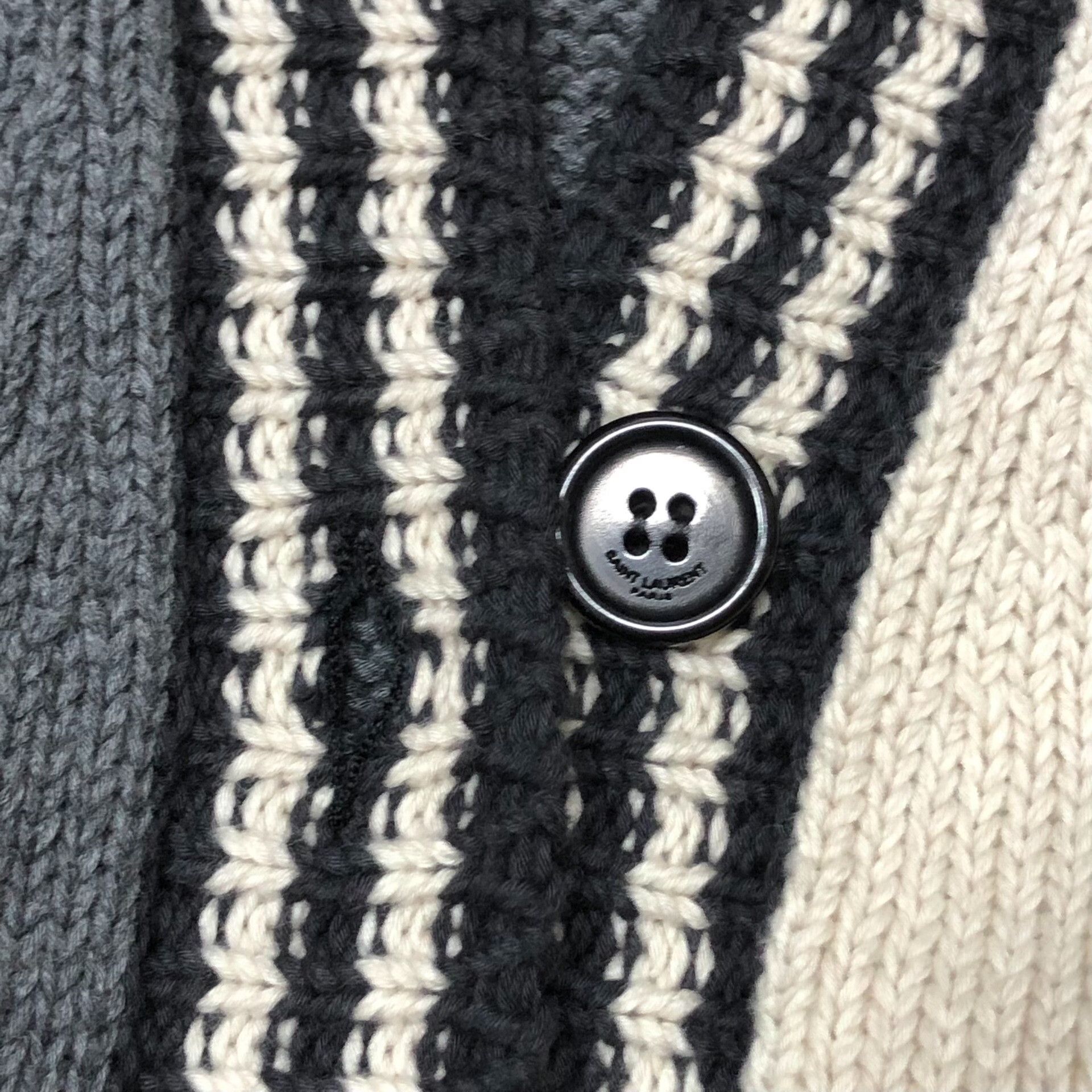 Saint Laurent Paris Saint Laurent SLP Embroidered Patch Cardigan Size US XL / EU 56 / 4 - 5 Thumbnail