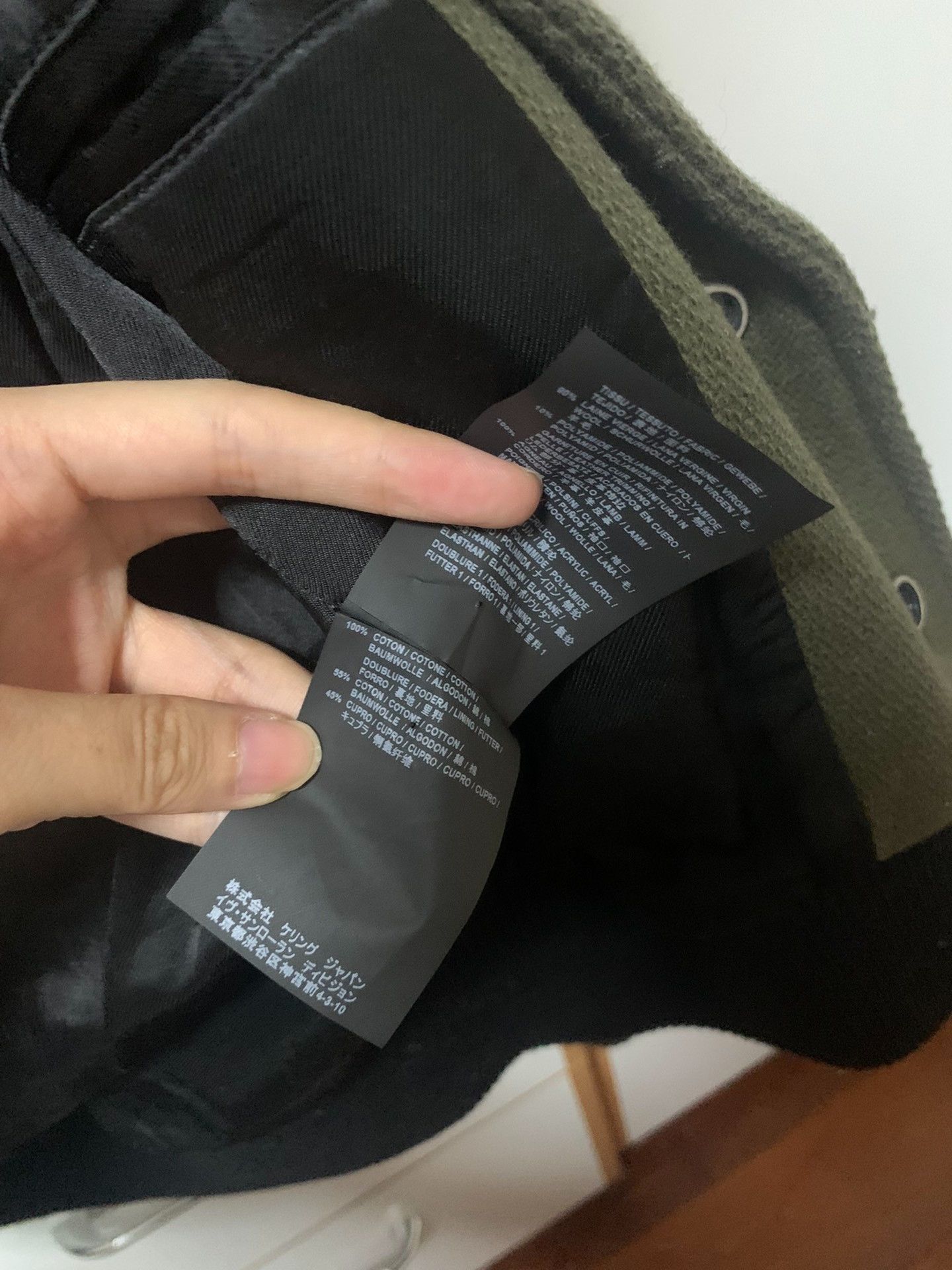 Saint Laurent Paris Saint Laurent Olive Green Baseball Jacket Size XS / US 0-2 / IT 36-38 - 5 Thumbnail