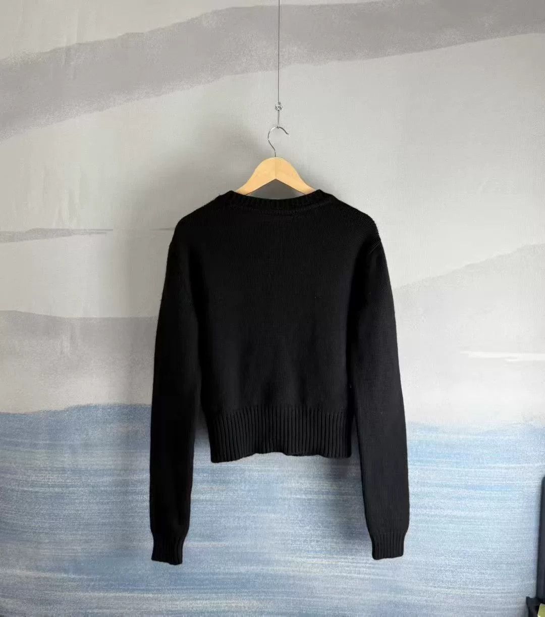 Saint Laurent Paris Saint Laurent SLP Black Sequin Logo Cardigan XS Size XS / US 0-2 / IT 36-38 - 3 Thumbnail