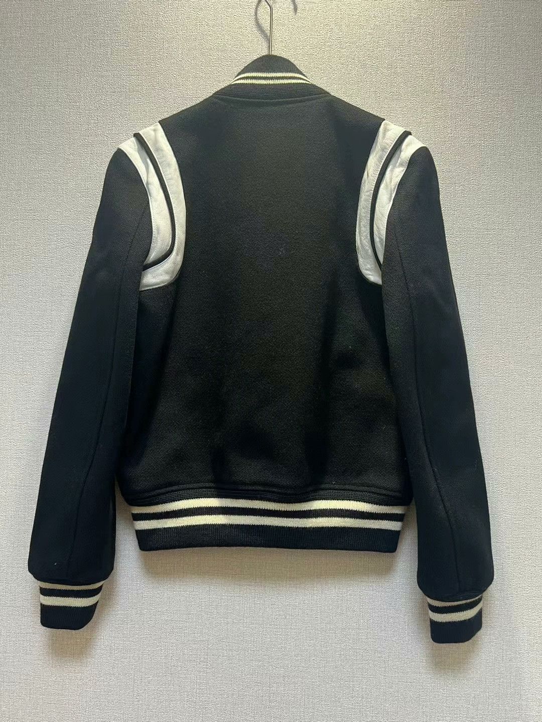 Saint Laurent Paris Saint Laurent Black White Varsity Jacket Size XS / US 0-2 / IT 36-38 - 2 Thumbnail