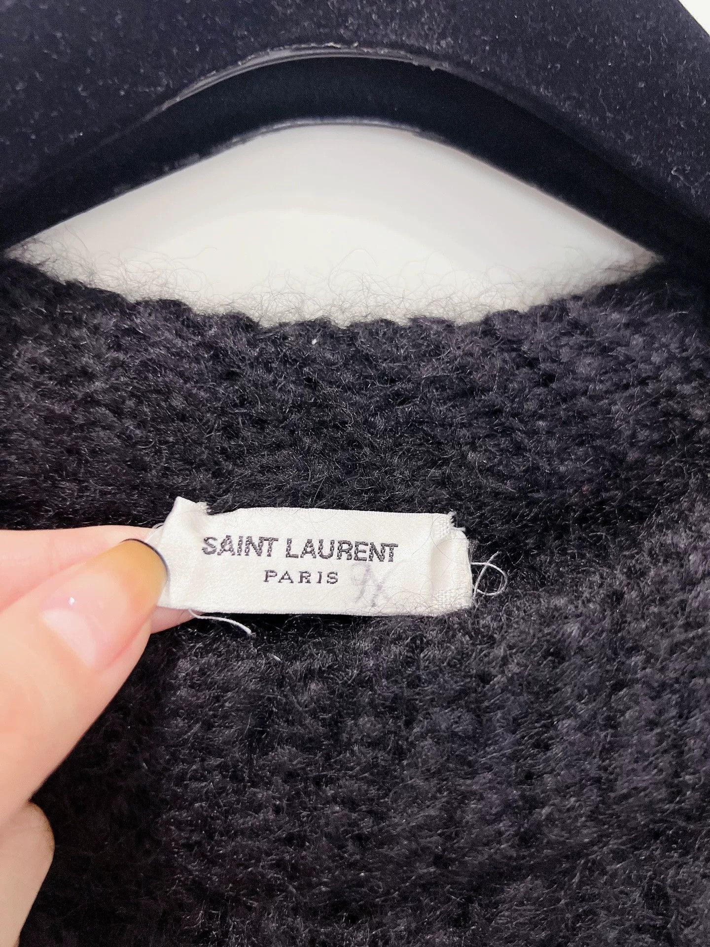 Saint Laurent Paris Saint Laurent Black Cable-Knit Sweater Size M / US 6-8 / IT 42-44 - 6 Thumbnail