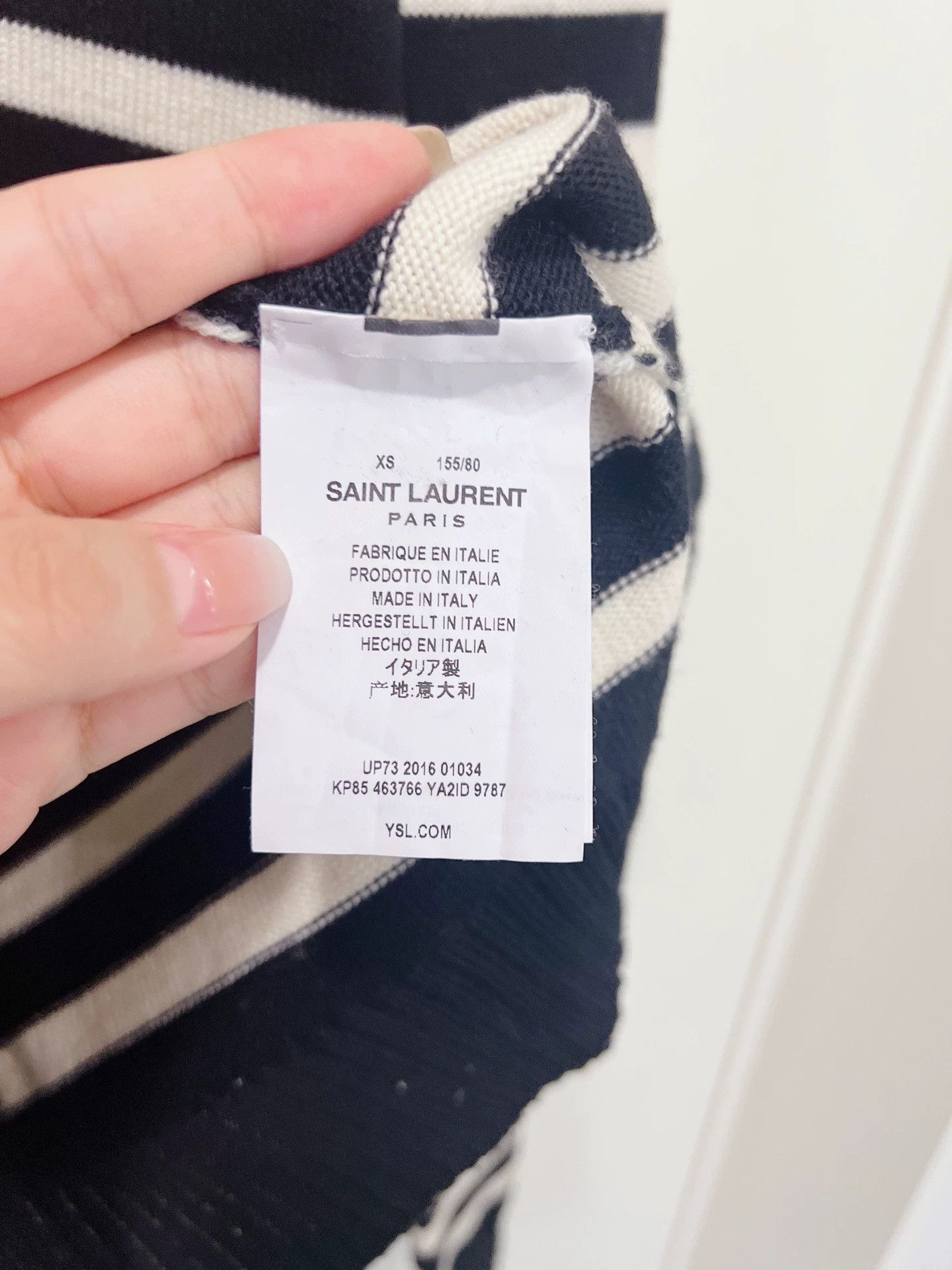 Saint Laurent Paris SAINT LAURENT Black White Striped Sweater Size XS / US 0-2 / IT 36-38 - 8 Thumbnail
