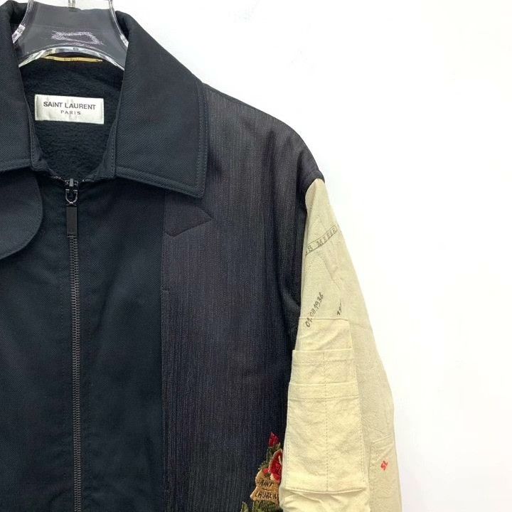 Saint Laurent Paris Saint Laurent Floral Embroidered Zip Jacket Size XXS / US 00 / IT 34 - 3 Thumbnail