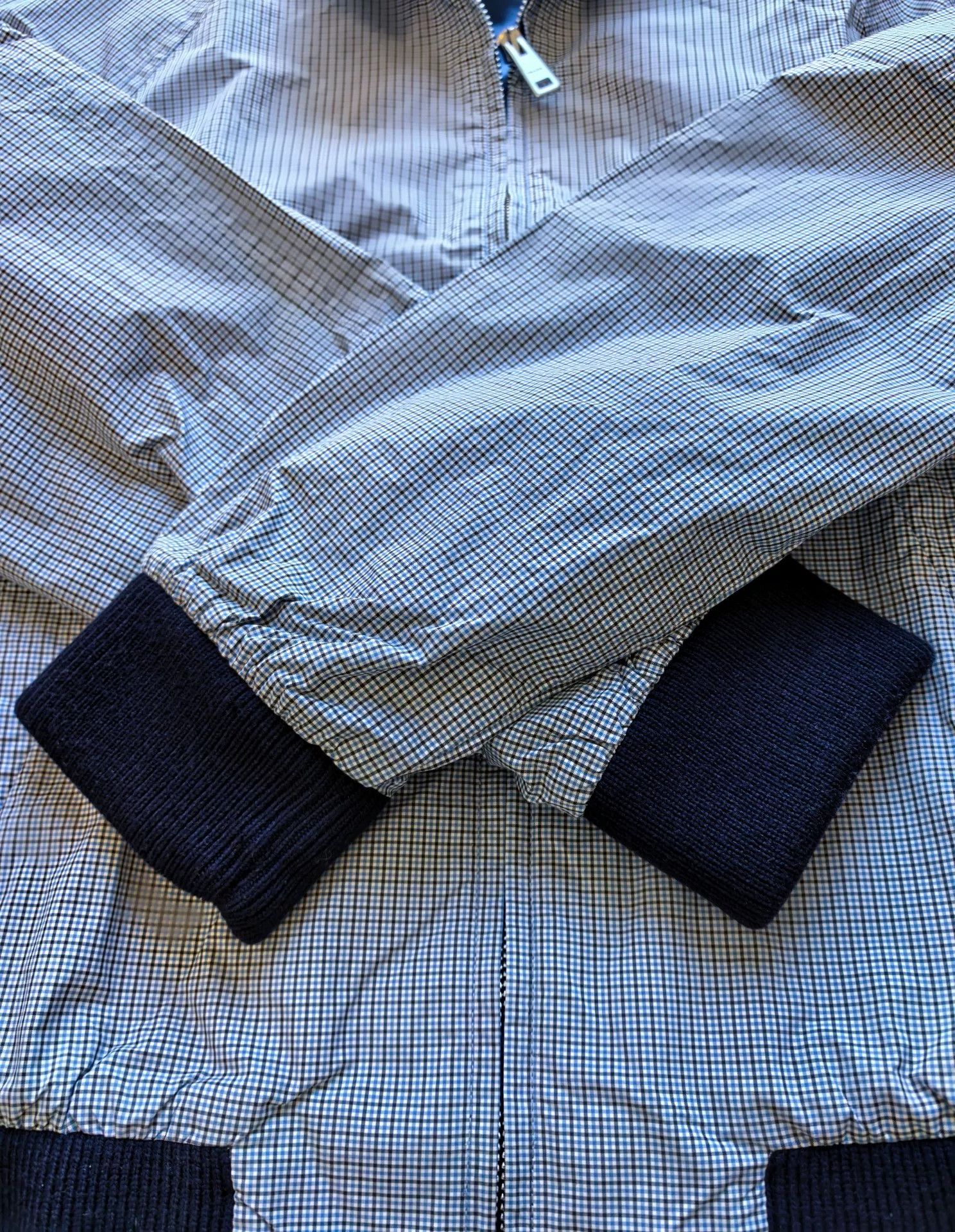 Saint Laurent Paris Prada Men's Blue Checkered Nylon Jacket Size US M / EU 48-50 / 2 - 5 Thumbnail