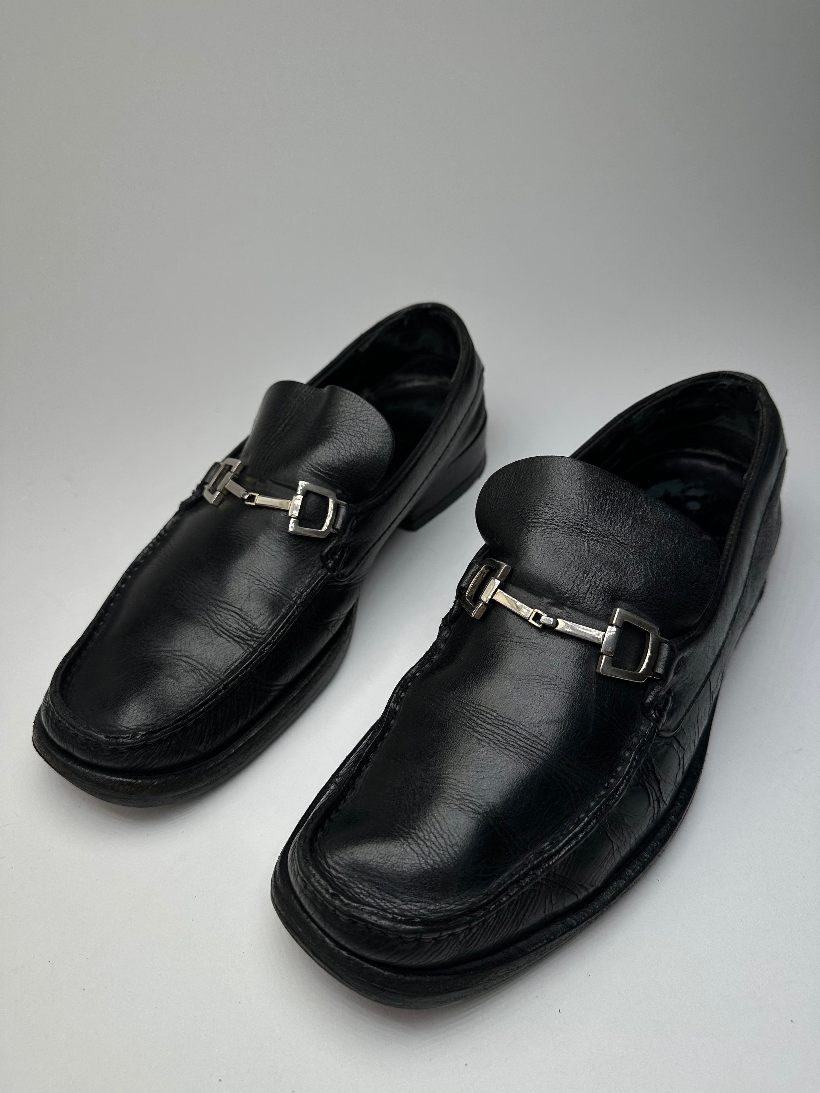 Gucci Vintage Leather Loafer Black EU40 Size US 9 / IT 39 - 5 Thumbnail