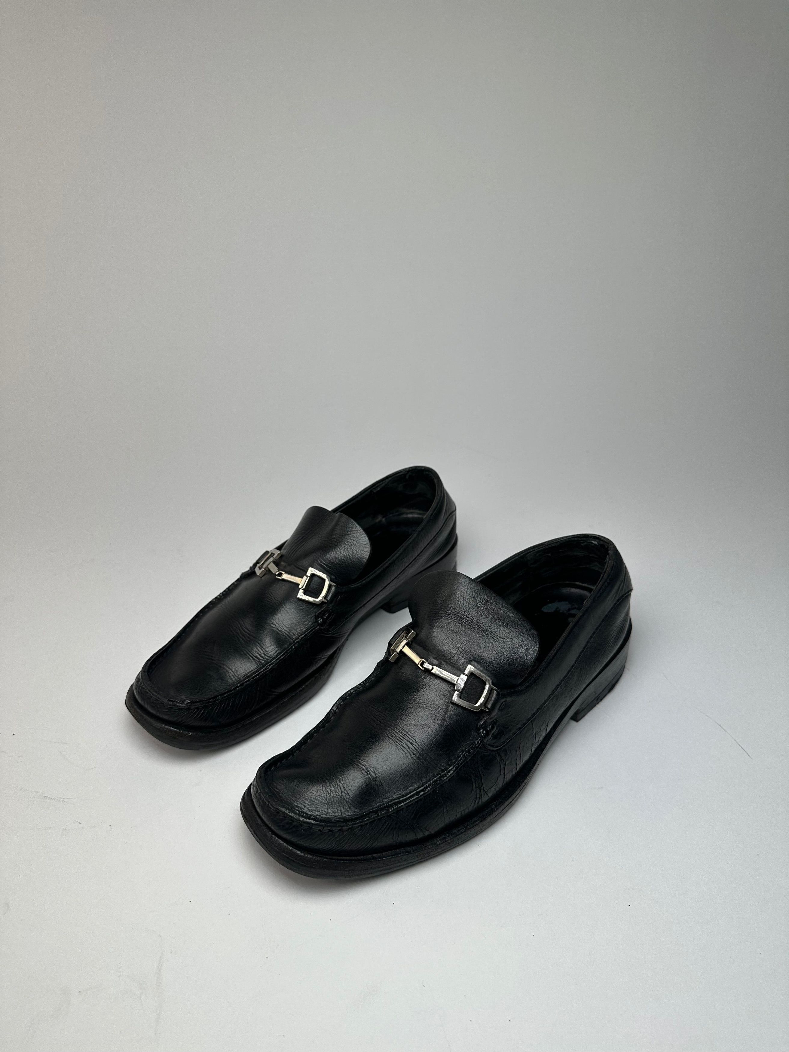 Gucci Vintage Leather Loafer Black EU40 Size US 9 / IT 39 - 2 Thumbnail