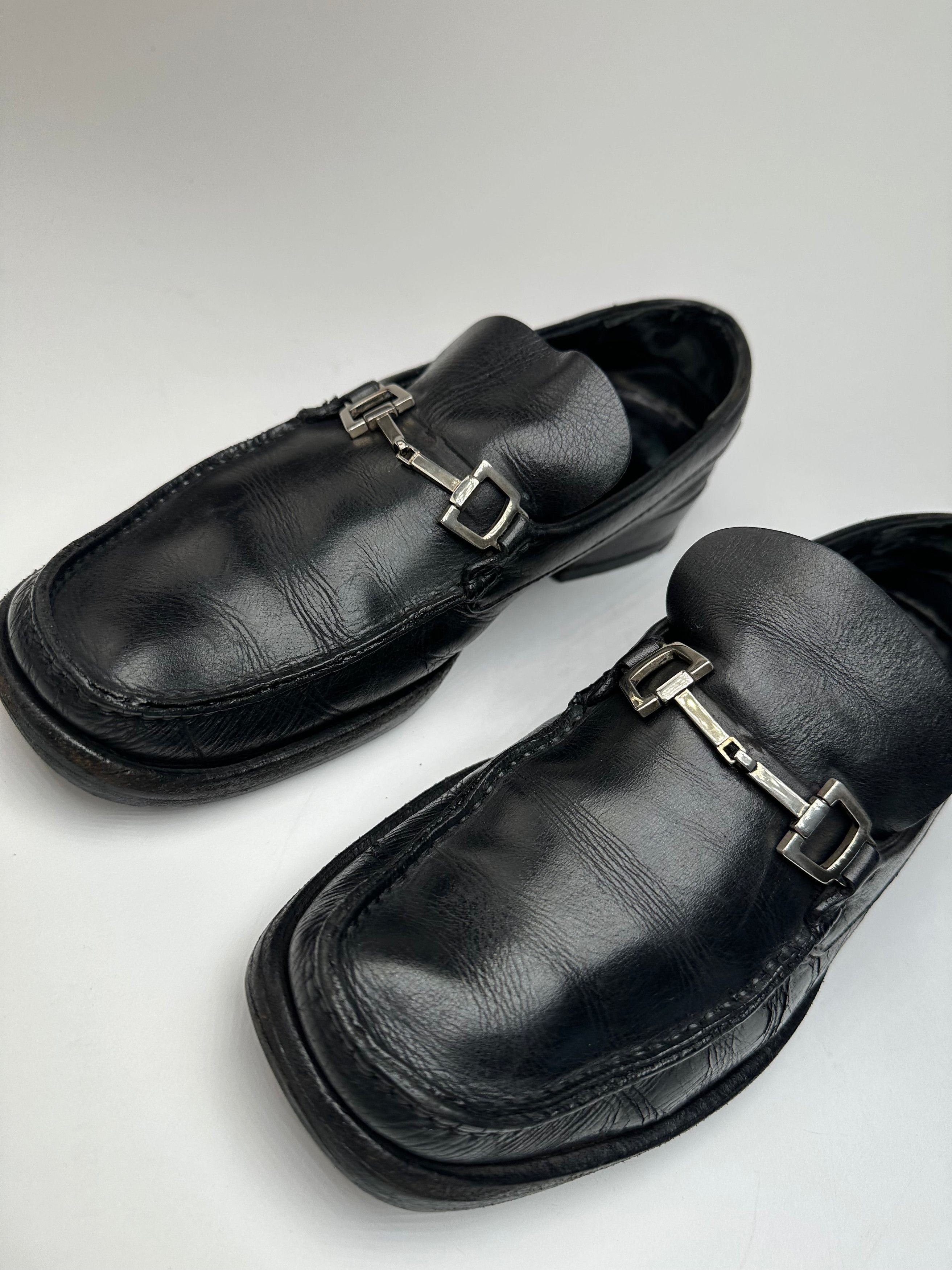 Gucci Vintage Leather Loafer Black EU40 Size US 9 / IT 39 - 8 Thumbnail