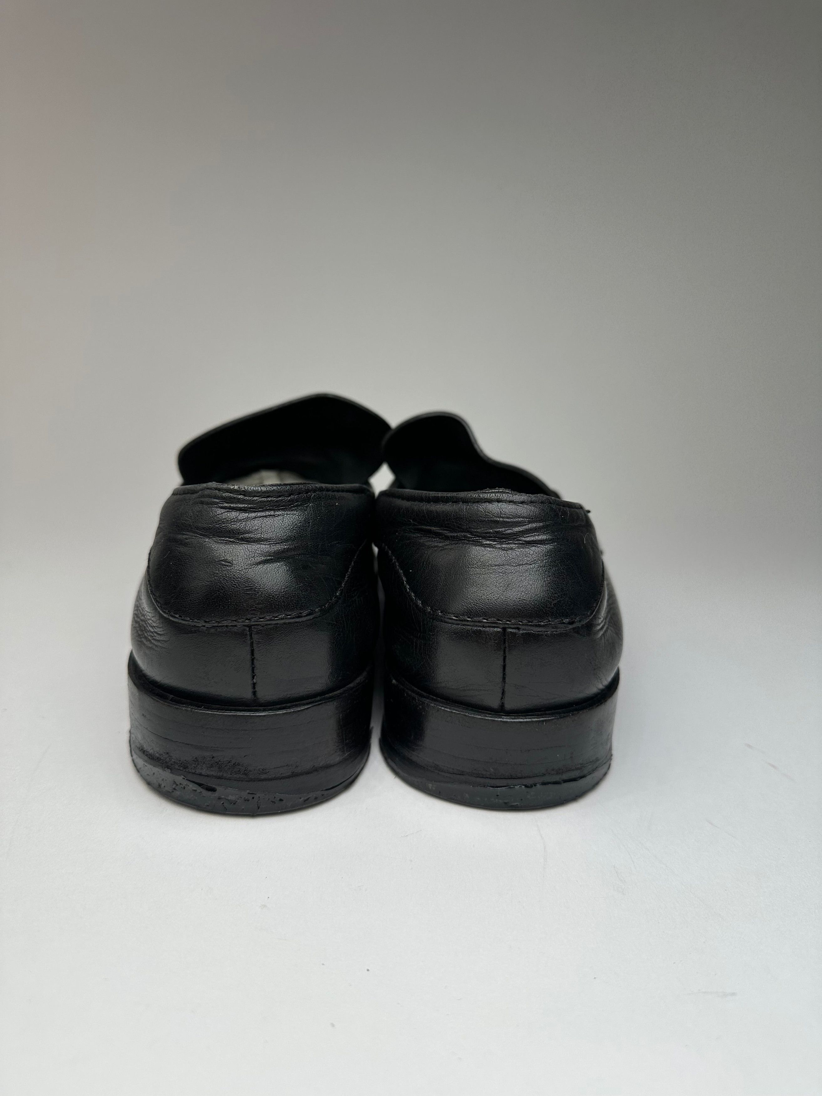 Gucci Vintage Leather Loafer Black EU40 Size US 9 / IT 39 - 3 Thumbnail