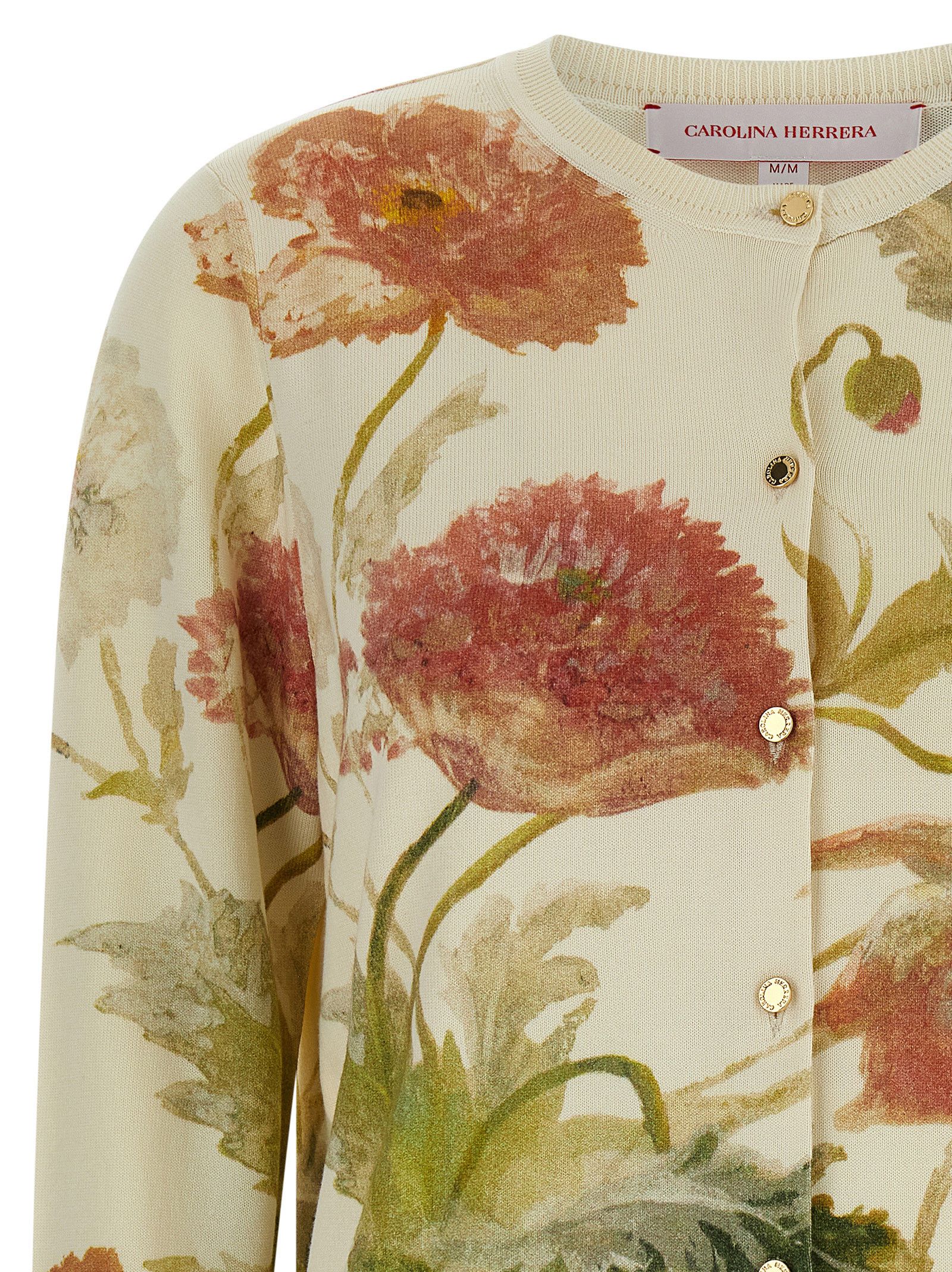 Carolina Herrera Floral print cardigan Size L / US 10 / IT 46 - 3 Thumbnail