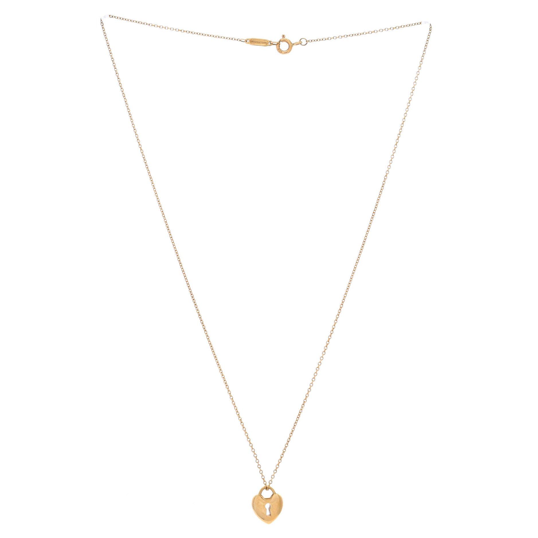 Tiffany & Co. Heart Lock Pendant Necklace Size ONE SIZE - 2 Thumbnail