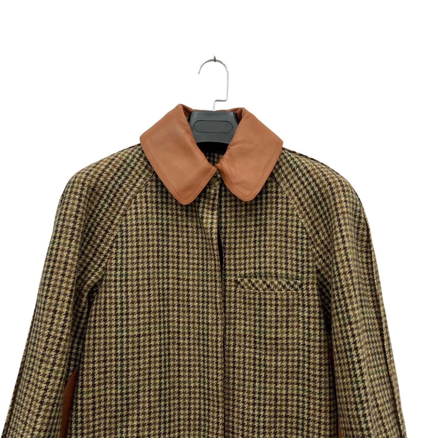 Loewe Loewe Houndstooth Colorblock Wool Coat Size XXS / US 00 / IT 34 - 3 Thumbnail