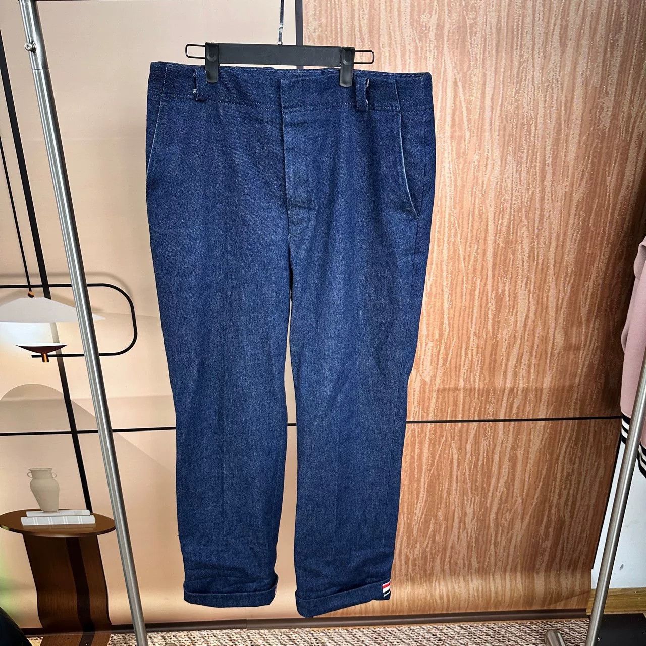 Thom Browne Thom Browne Blue Stripe Cuff Jeans Size US 26 / EU 42 - 2 Thumbnail