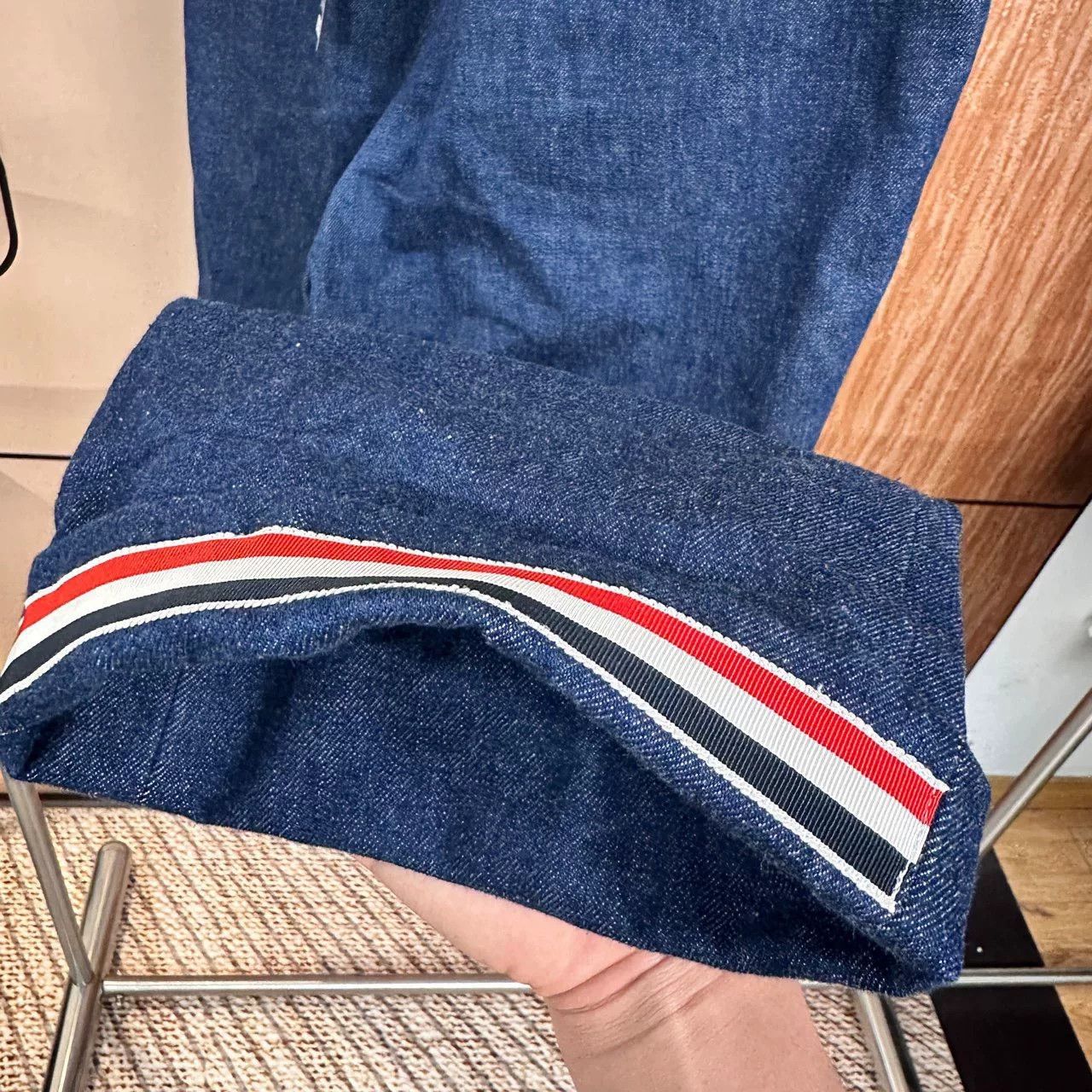 Thom Browne Thom Browne Blue Stripe Cuff Jeans Size US 26 / EU 42 - 3 Thumbnail