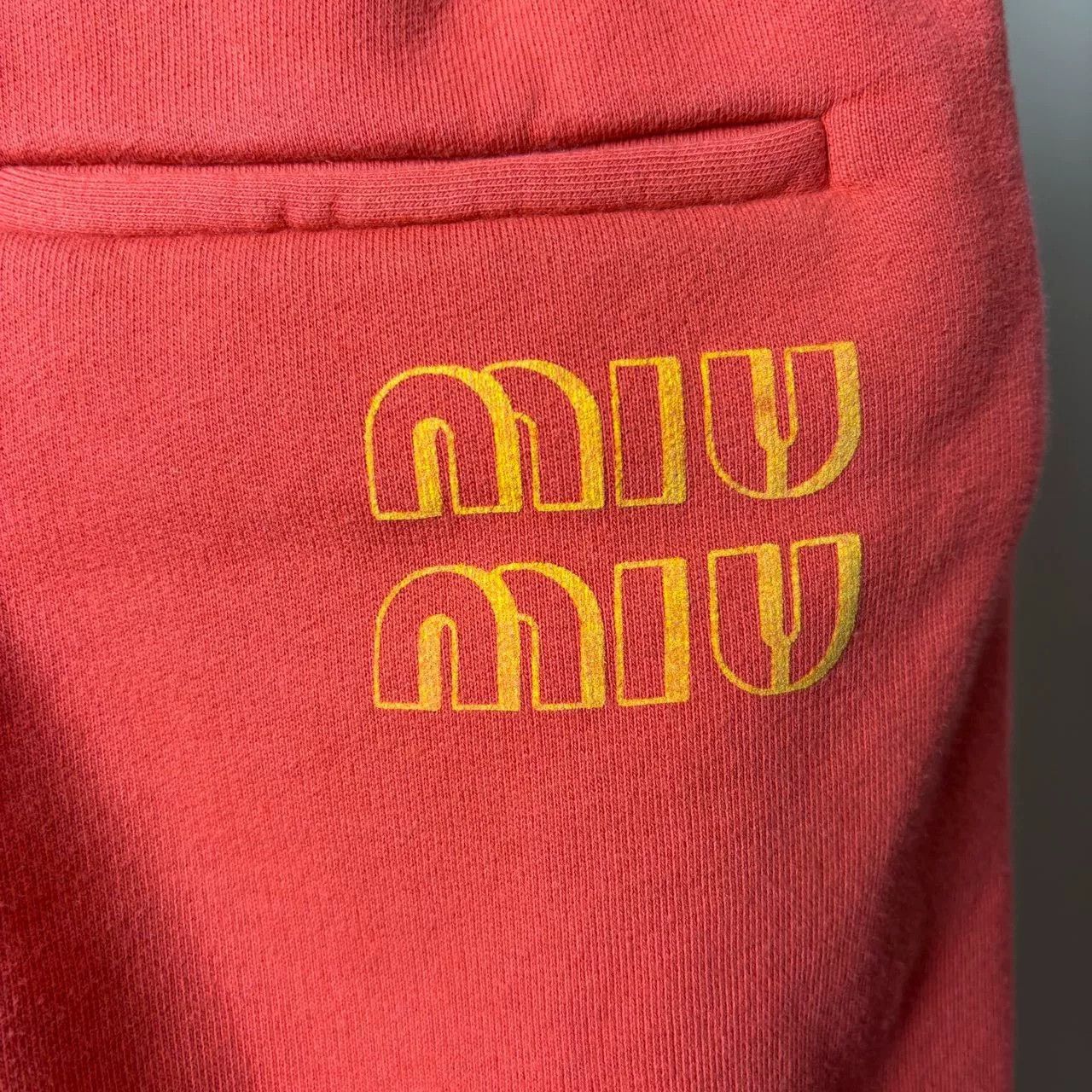 Miu Miu Miu Miu Red Logo Print Drawstring Shorts Size 38" / US 16 / IT 52 - 3 Thumbnail