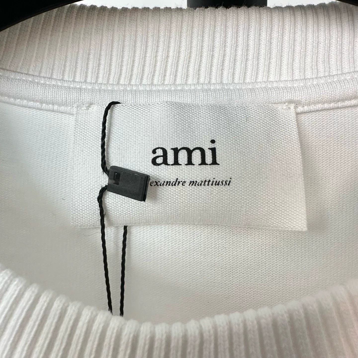 AMI Ami White Embroidered Heart Letter Tee Size S / US 4 / IT 40 - 3 Thumbnail